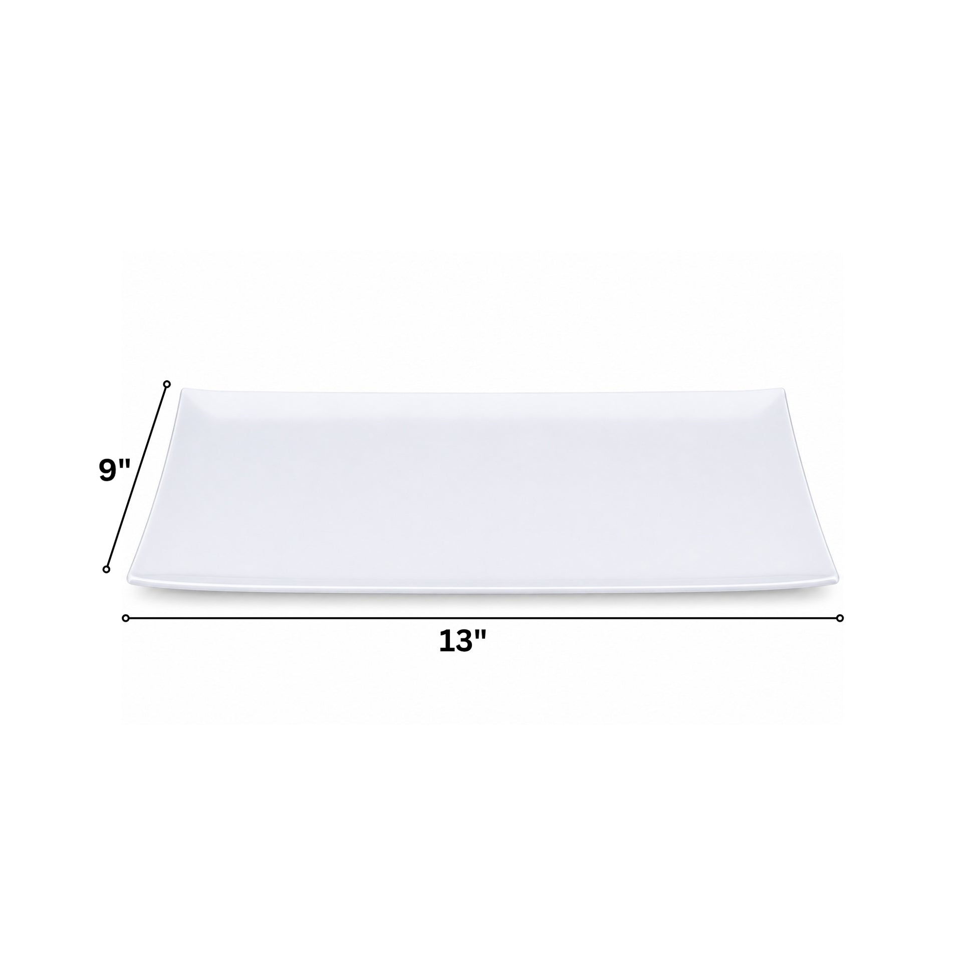 White Rectangular Tray for Parties and Events