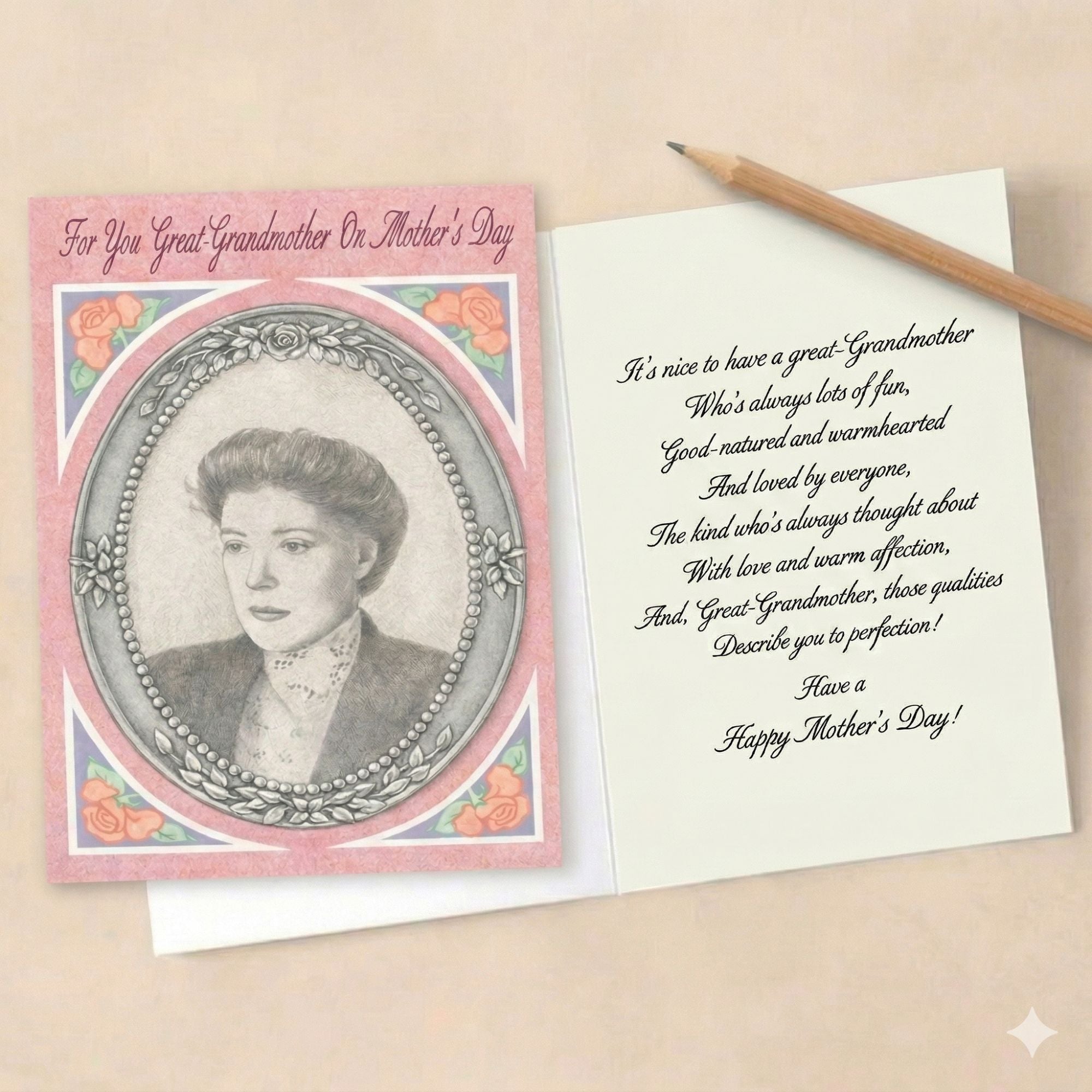 Mother's Day Card with envelope for Great Grandmother (8x5.5 inch) Greeting Cards product detail image