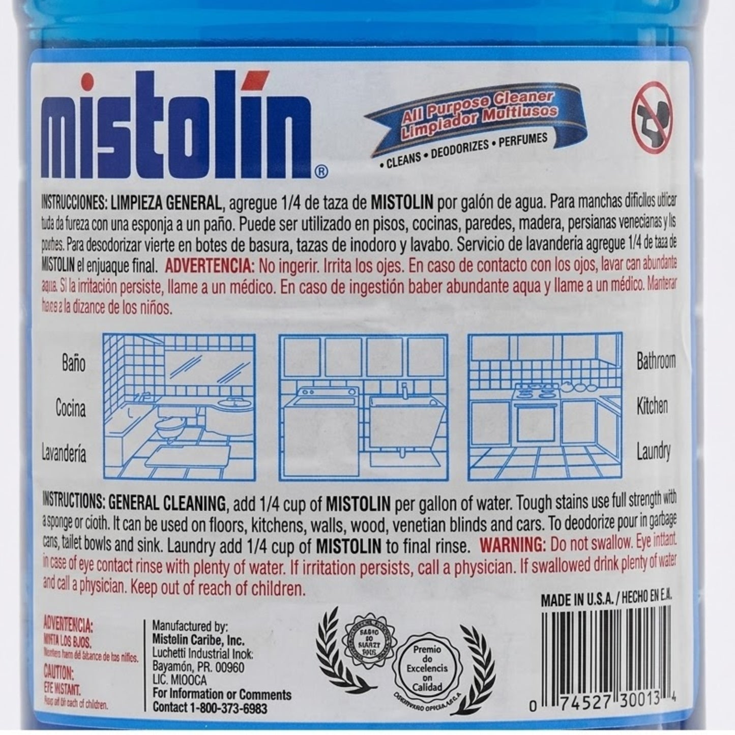 15oz Mistolin Lavender Household Cleaner