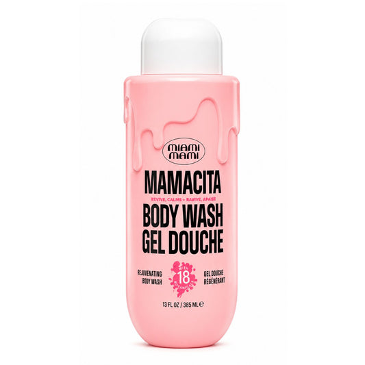 Miami Mami Mamacita rejuvenating body wash shower gel 13 fl oz pink bottle