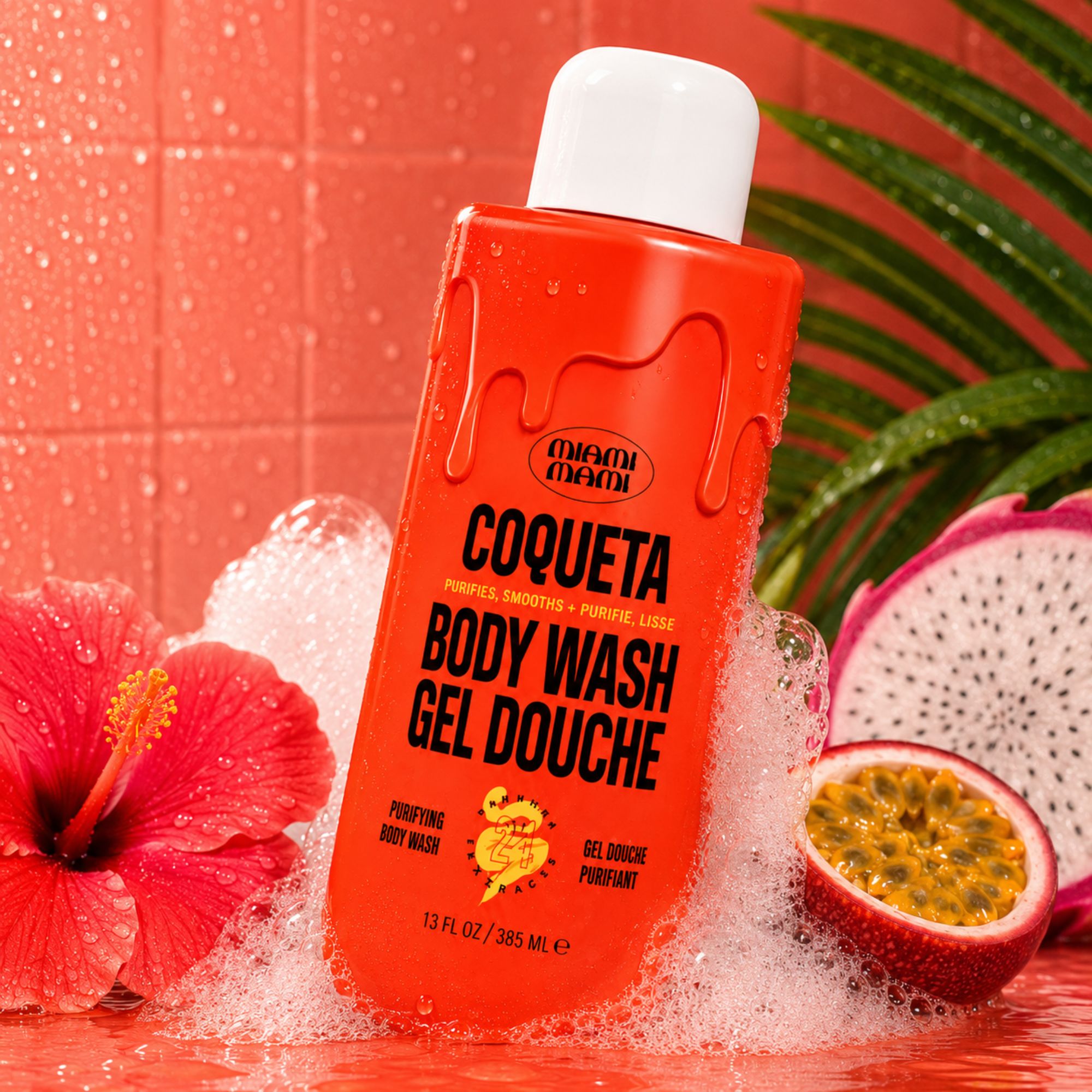 Miami Mami Coqueta purifying body wash shower gel 13 fl oz bottle