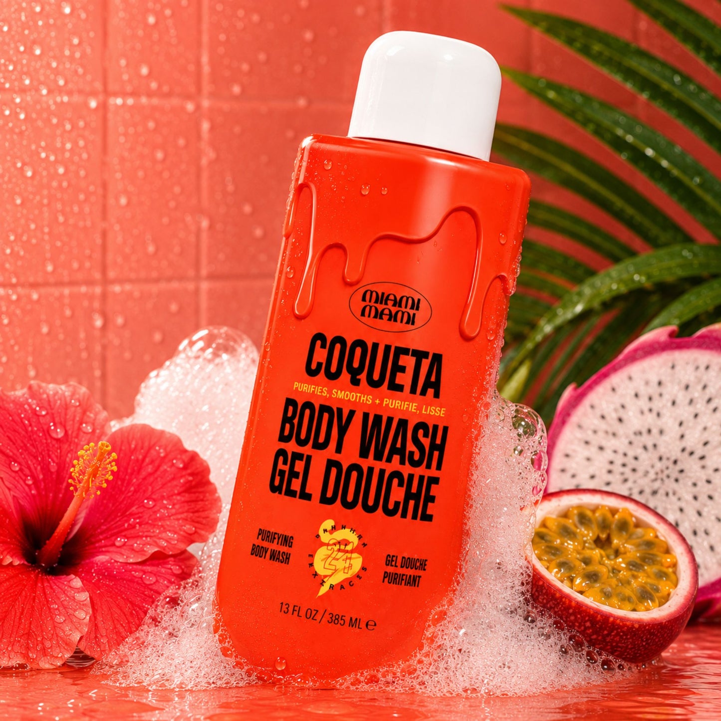 Miami Mami Coqueta purifying body wash shower gel 13 fl oz bottle