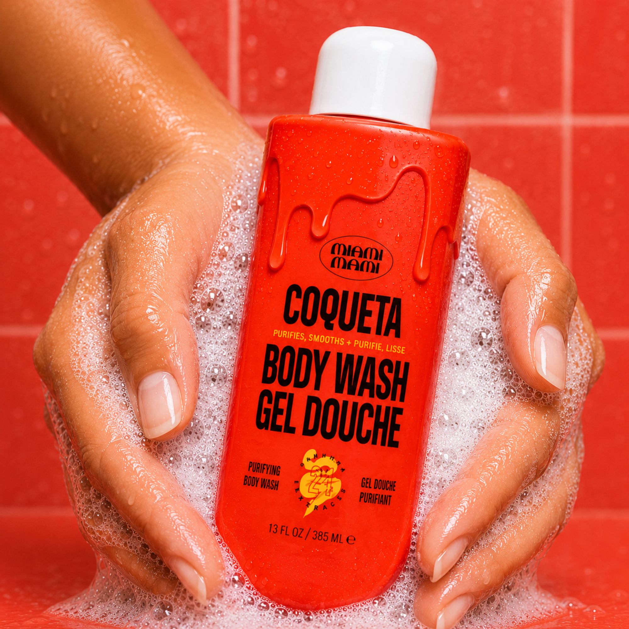 Miami Mami Coqueta purifying body wash shower gel 13 fl oz bottle