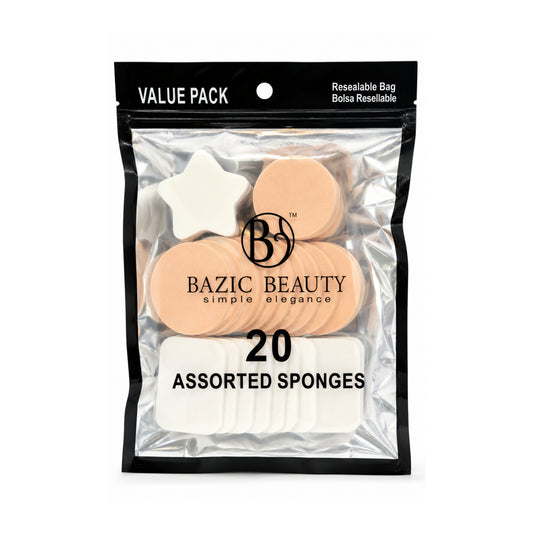 20PCS Bazic Beauty Makeup Sponge Applicators