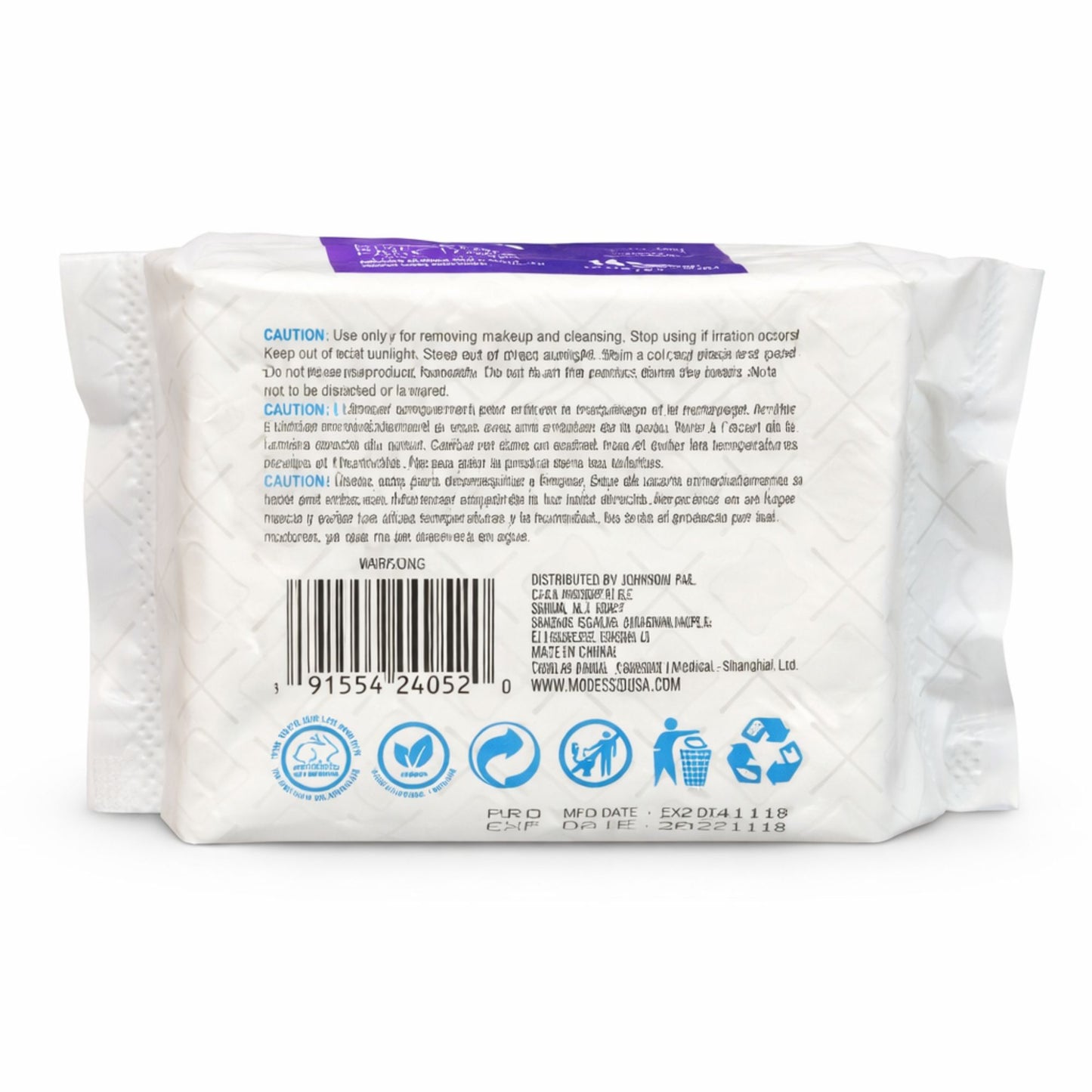 Modess Disposable Face Towels – 14 Pack Hygienic Wipes Personal Care Skin product detail image