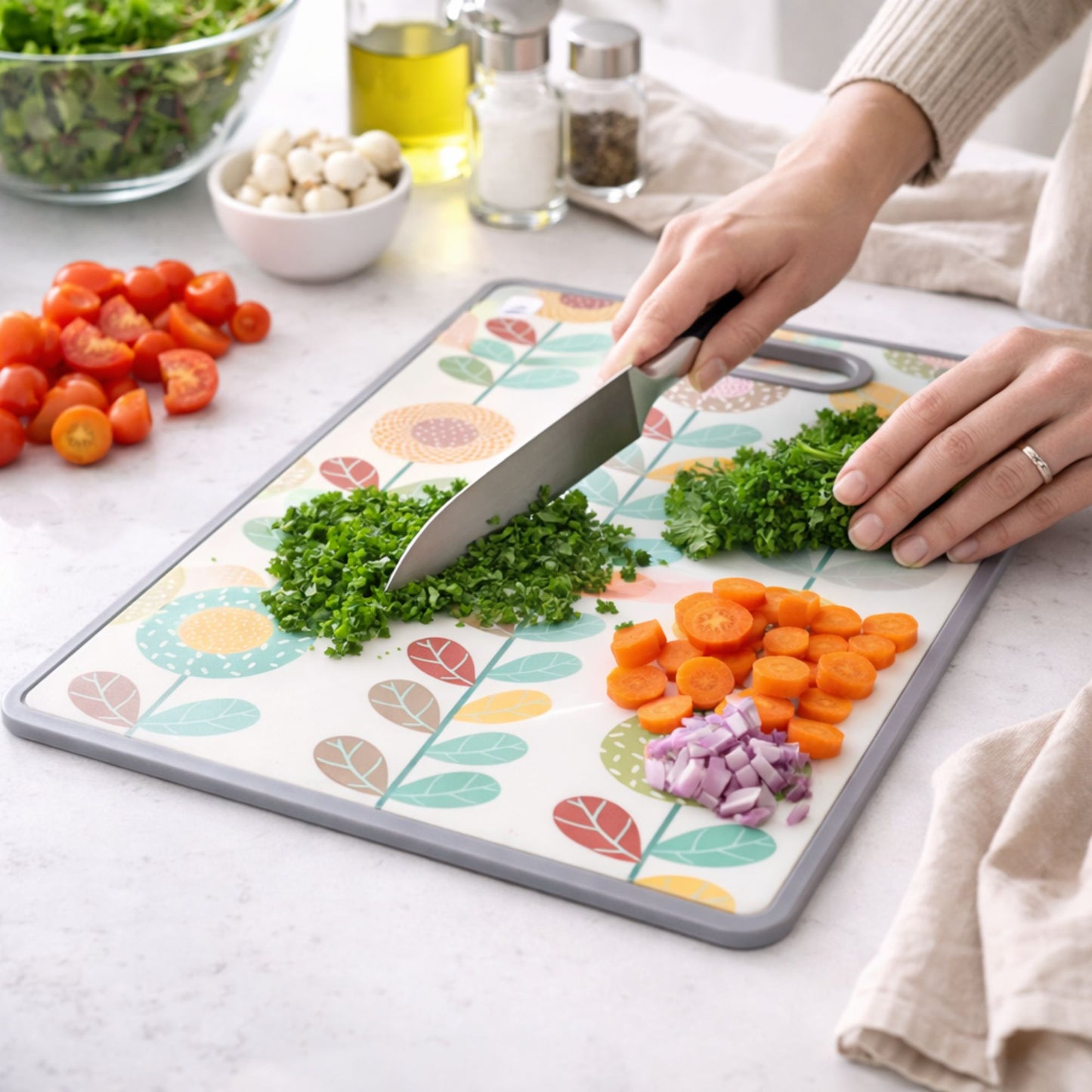 14.5"x8.8" Ideal Kitchen Non Slip Plastic Cutting Board Kitchen Cutting Board product image 9