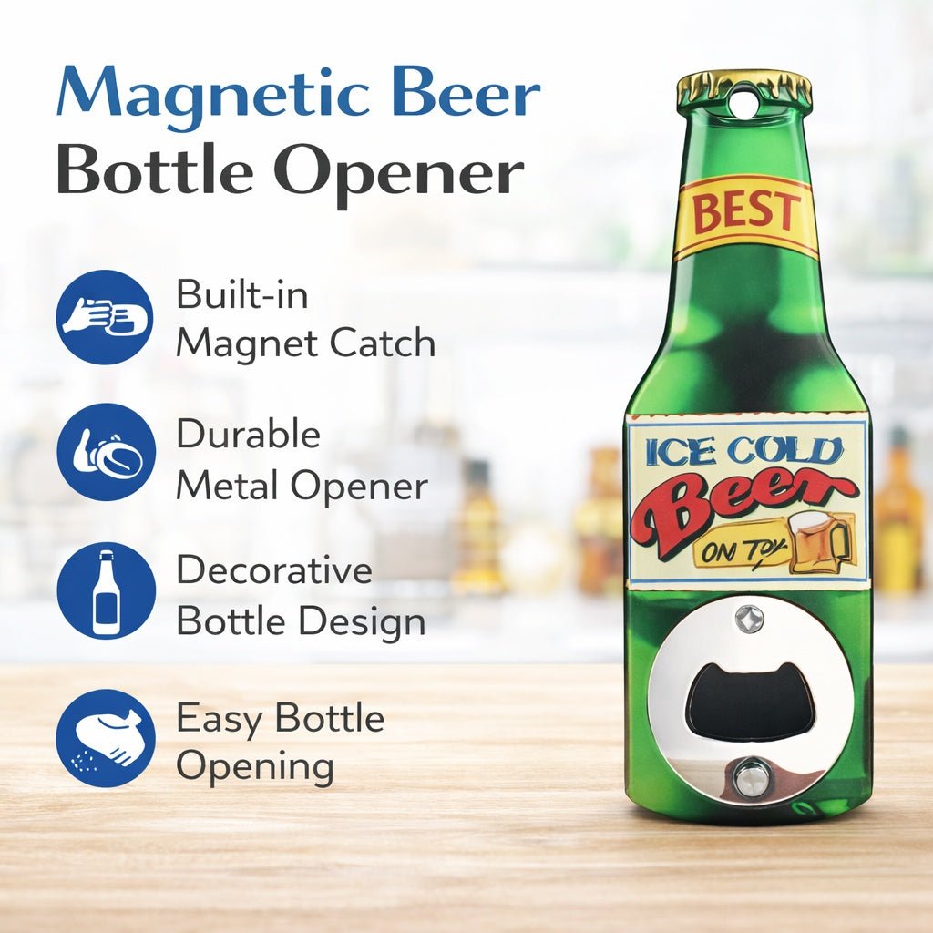 Beer Opener w/ Magnet Display (Random Design) Bottle Opener size and feature image
