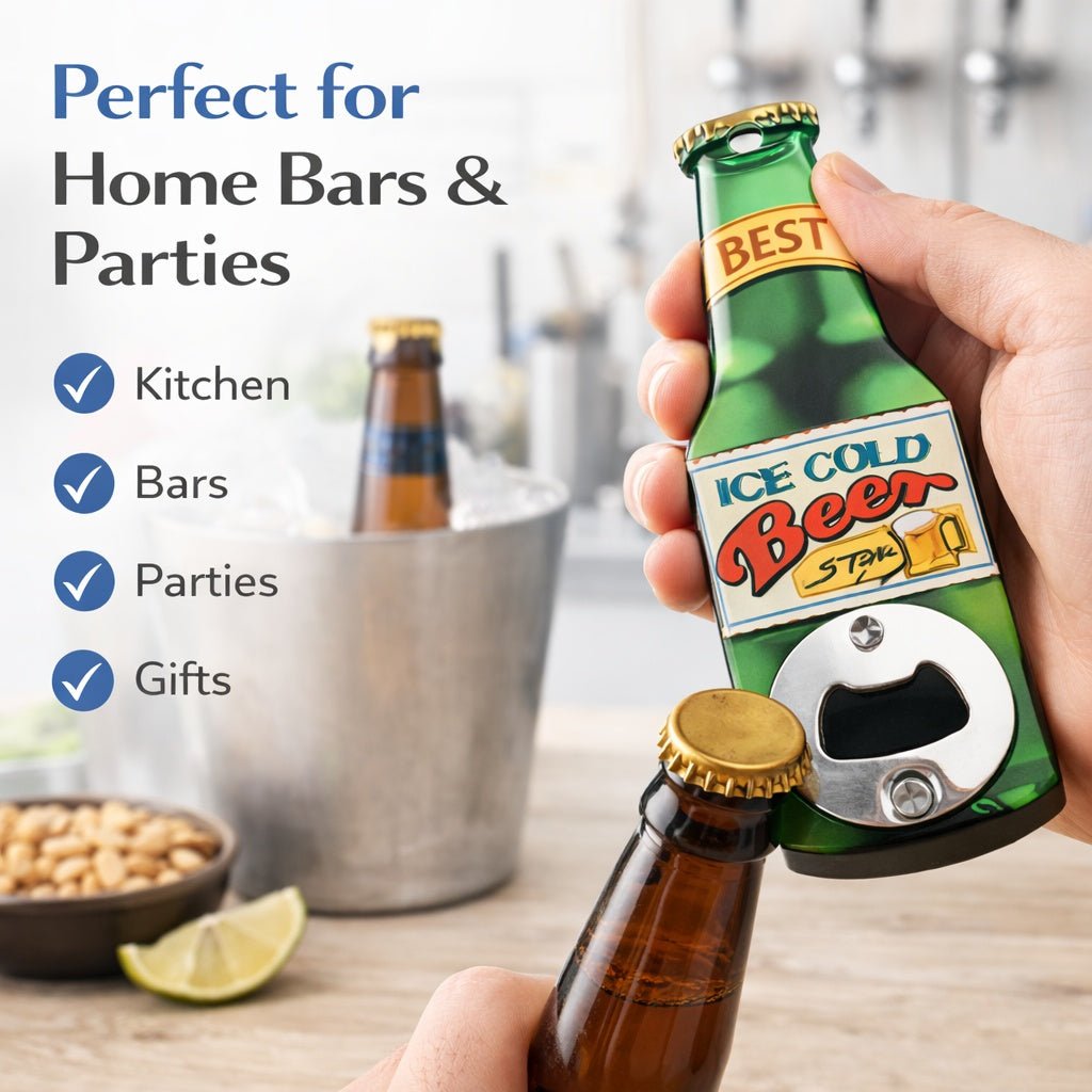 Beer Opener w/ Magnet Display (Random Design) Bottle Opener lifestyle use image