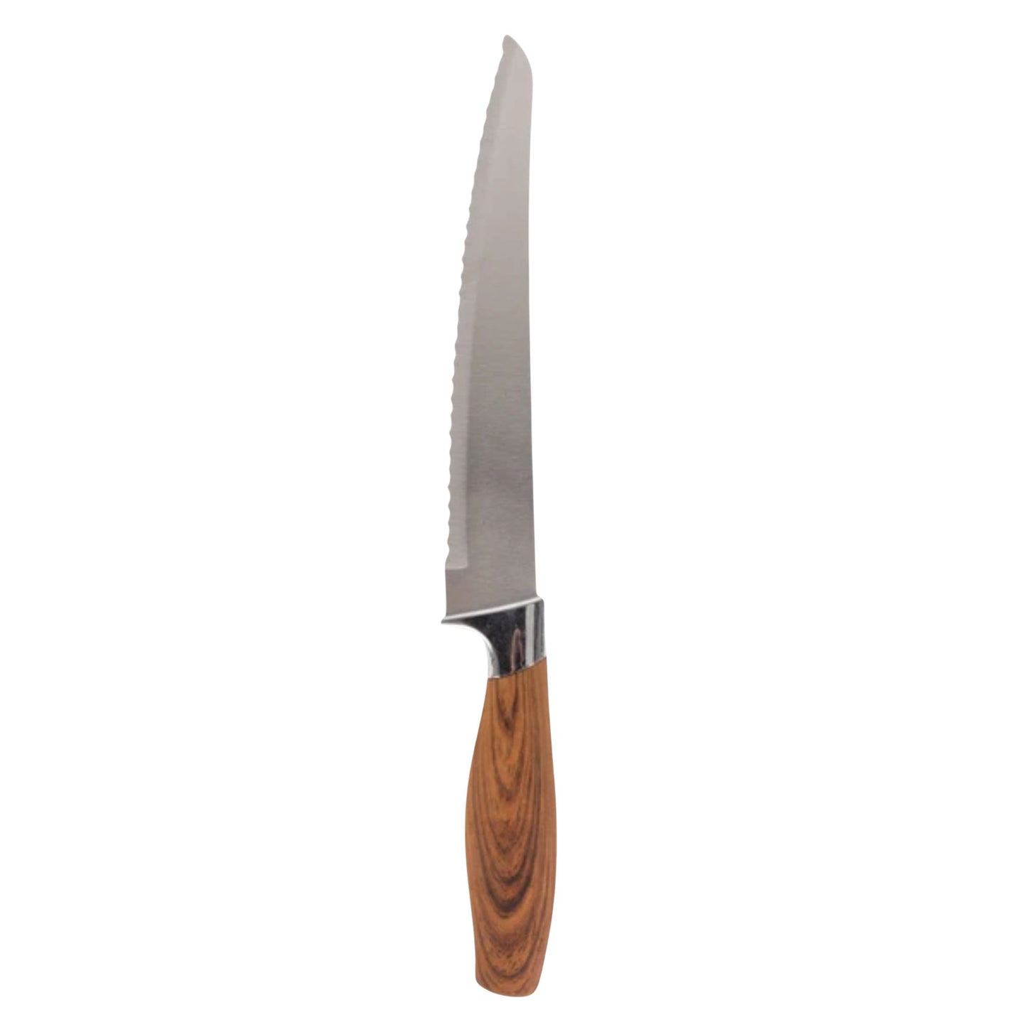 8" Serrated Light Woodgrain Ideal Kitchen Wood Handle Bread Knife Bread Knives Cutting Knife main product image