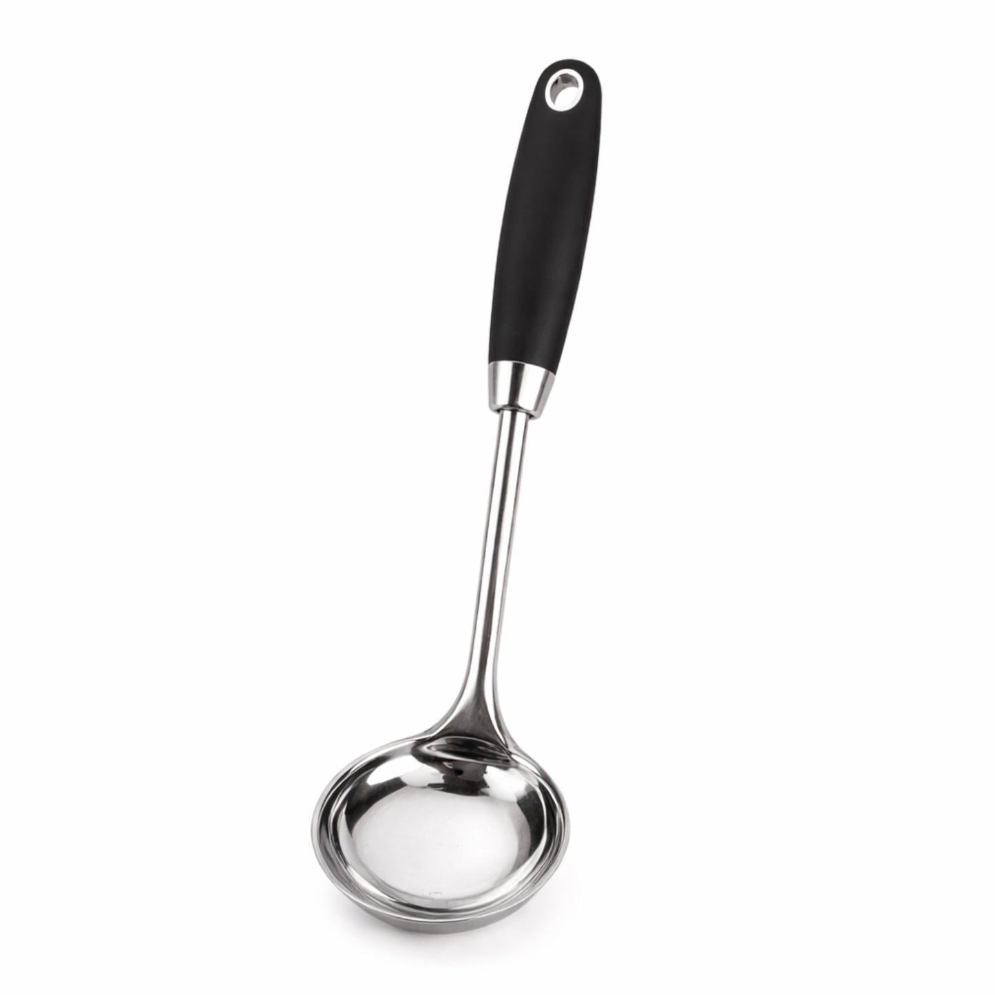 12" Ideal Kitchen Black Stainless Steel Ladle Utensils product detail image