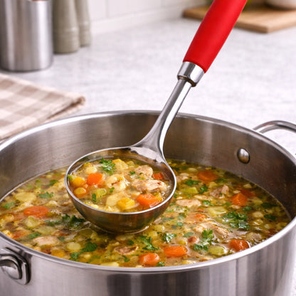 Ideal Kitchen Red Stainless Steel Ladle