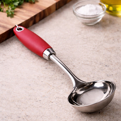 Ideal Kitchen Red Stainless Steel Ladle