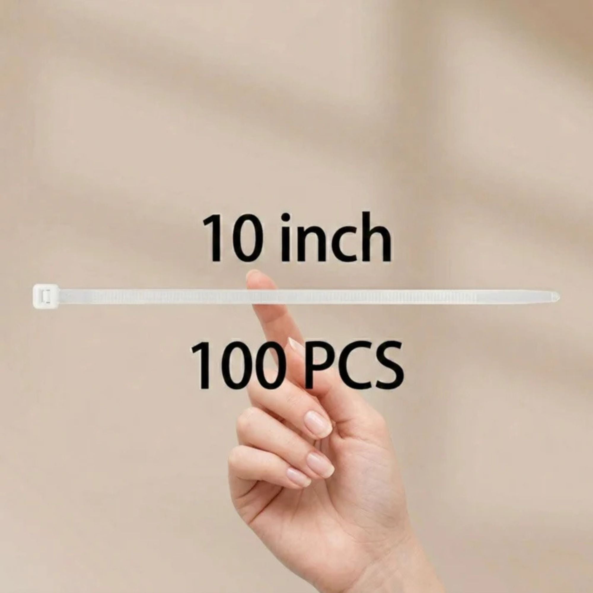 10" XtraTuff Multi Purpose Nylon Zip Cable Ties, 100Pcs size and feature image