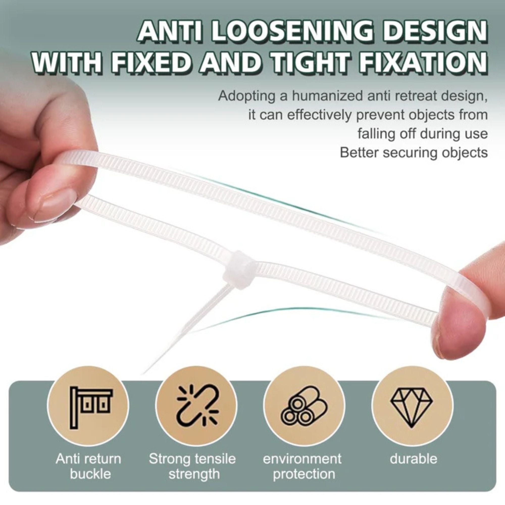 11.8" XtraTuff Multi Purpose Nylon Zip Cable Ties, 60Pcs lifestyle use image