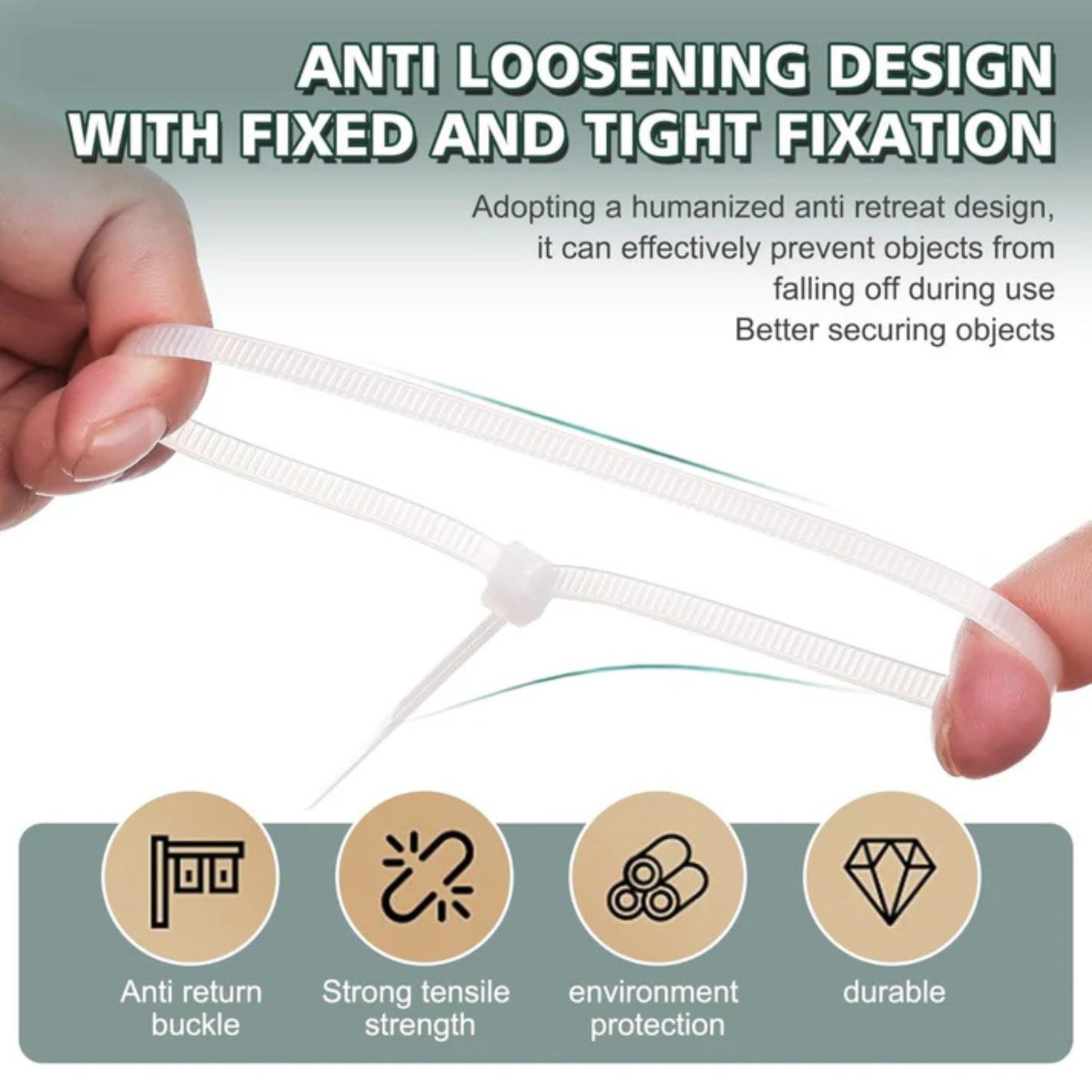 11.8" XtraTuff Multi Purpose Nylon Zip Cable Ties, 60Pcs lifestyle use image