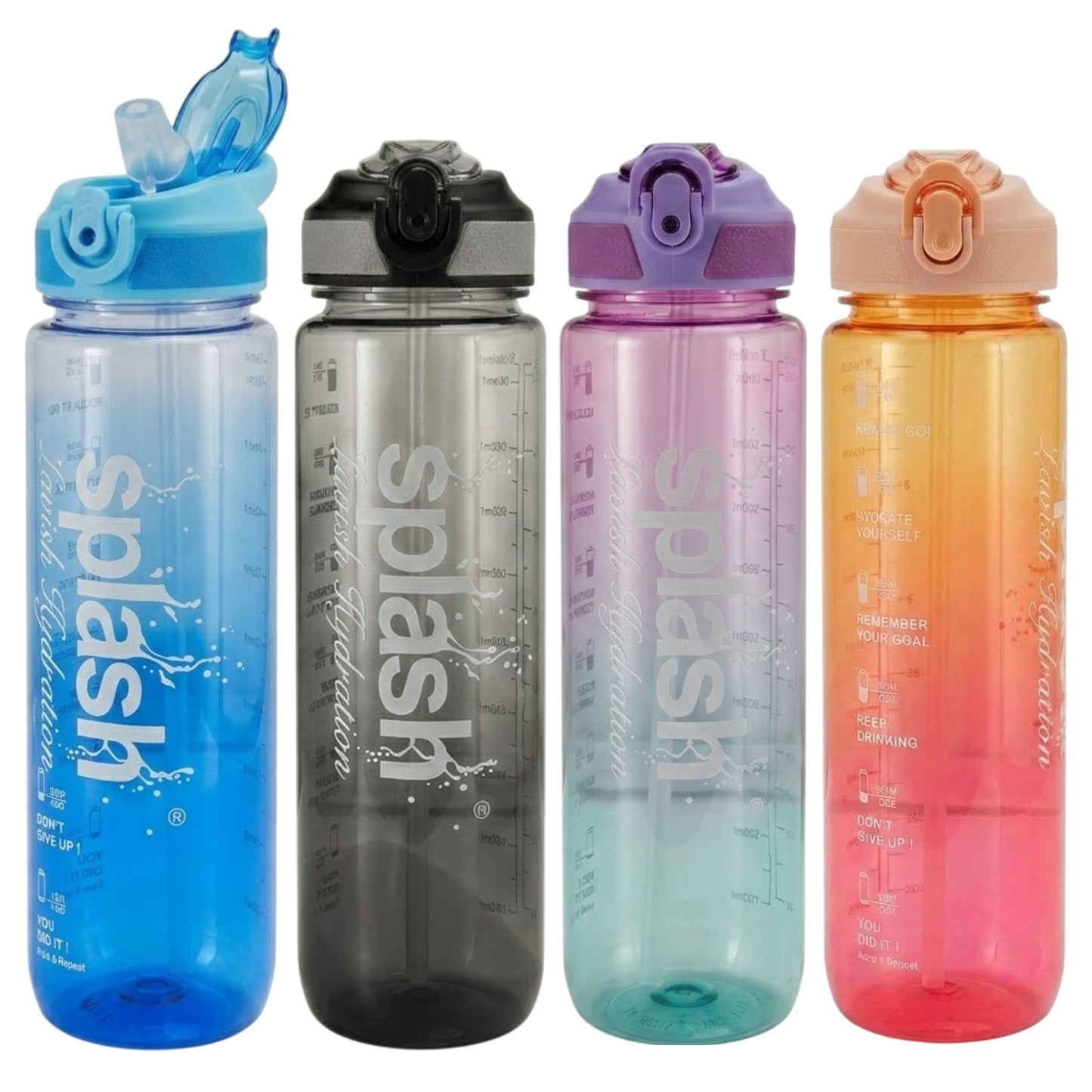 34oz Reusable Leakproof Splash Plastic Sport Water Bottle