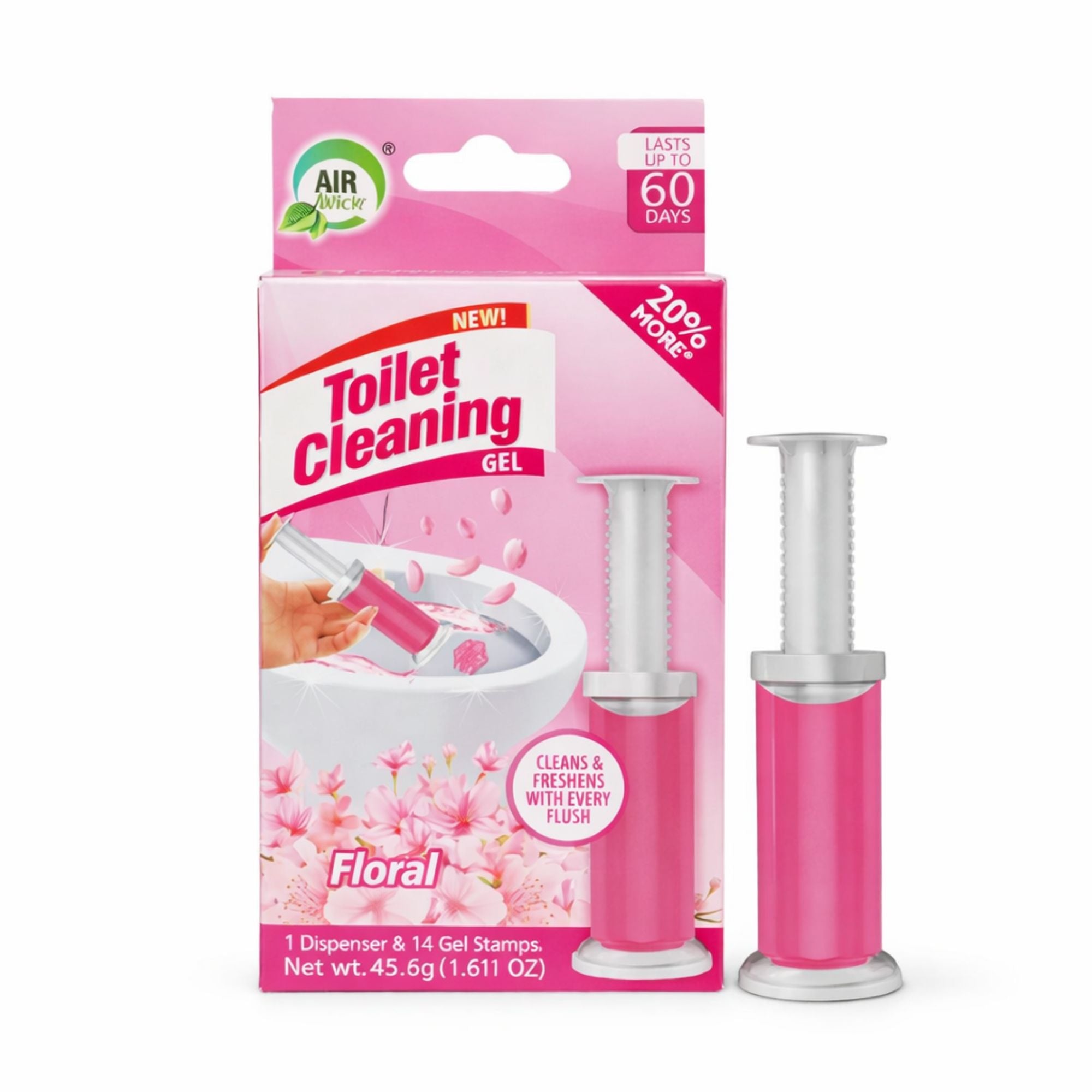 Air Fusion Floral Scent Toilet Cleaning Gel 14 Stamps 1.61oz 1 Pack Toilet Bowl Cleaner main product image