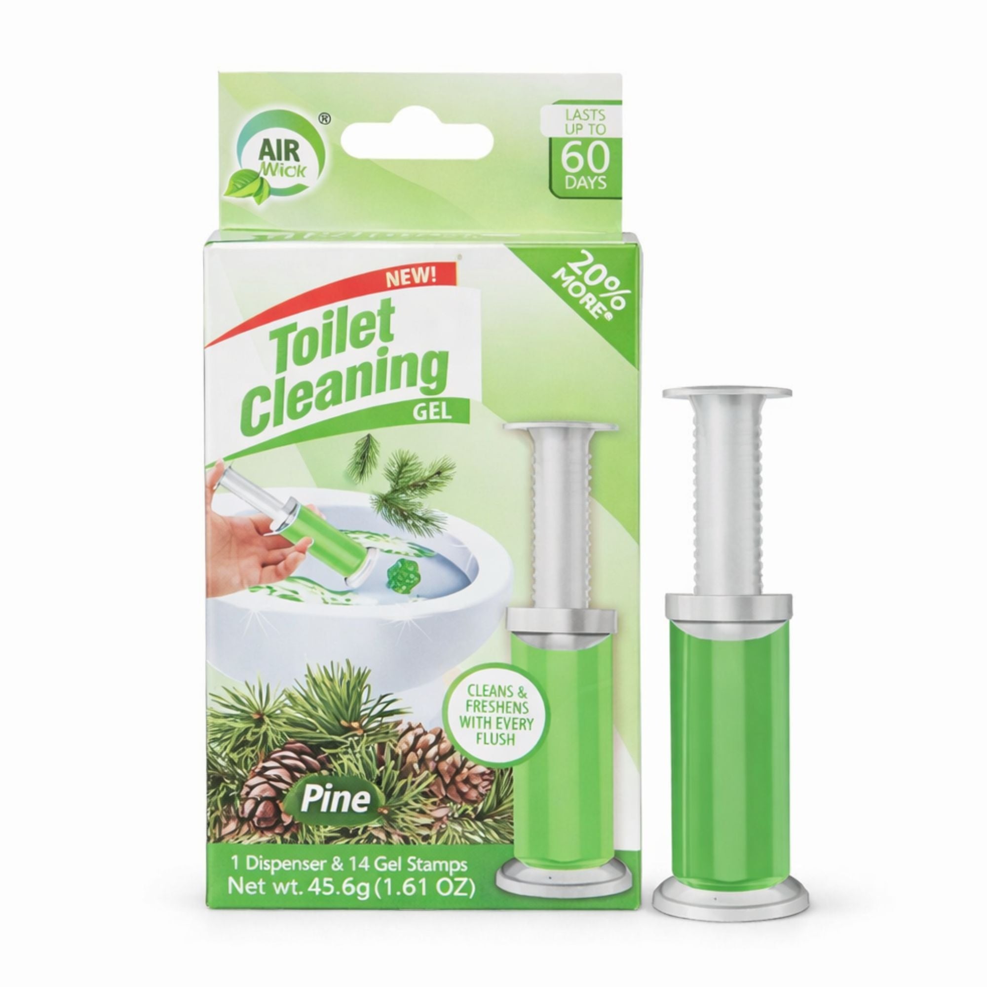 Air Fusion Pine Scent Toilet Cleaning Gel 14 Stamps 1.61oz 1 Pack Toilet Bowl Cleaner main product image