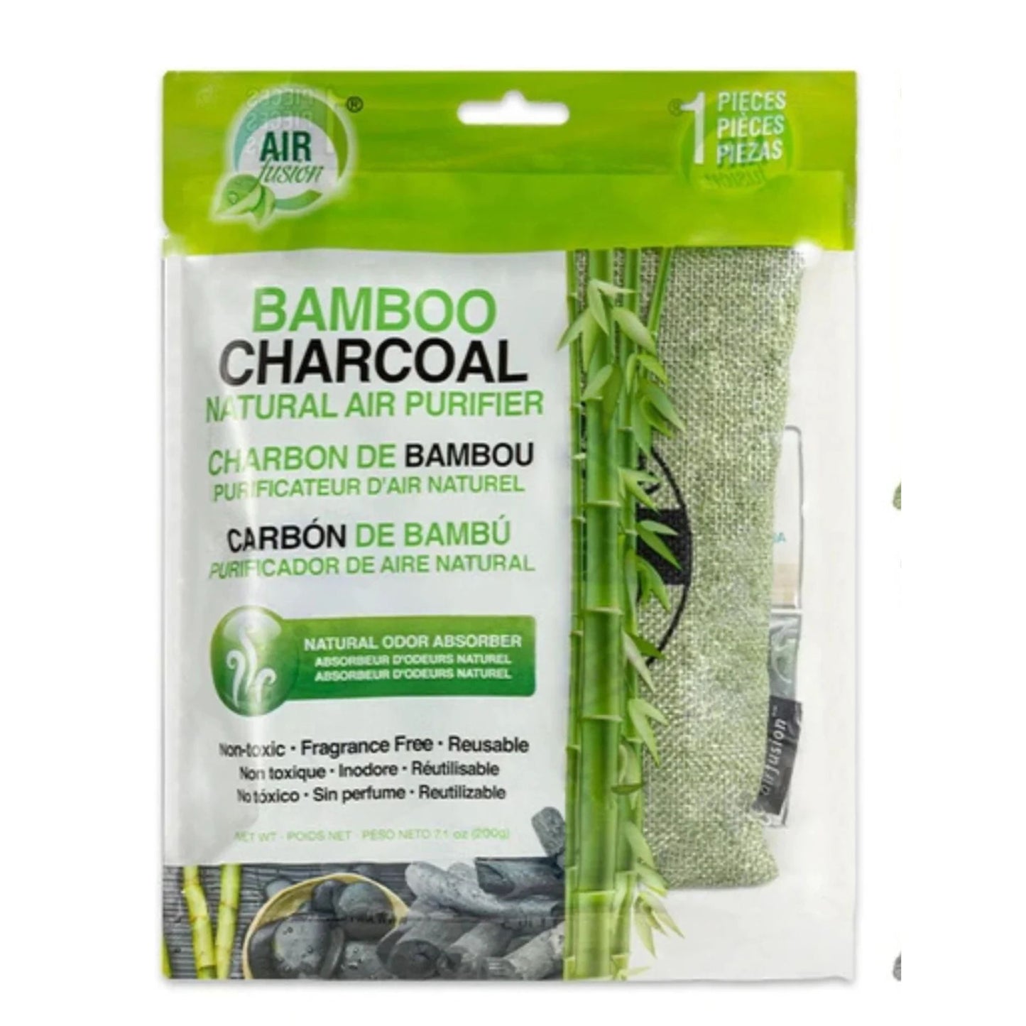 1 Piece Air Fusion Bamboo Charcoal Odor & Moisture Control Natural Air Purifier