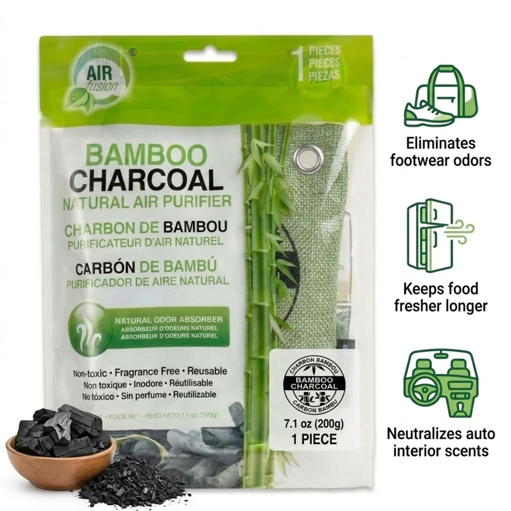 1 Piece Air Fusion Bamboo Charcoal Air Purifying Bag product detail image