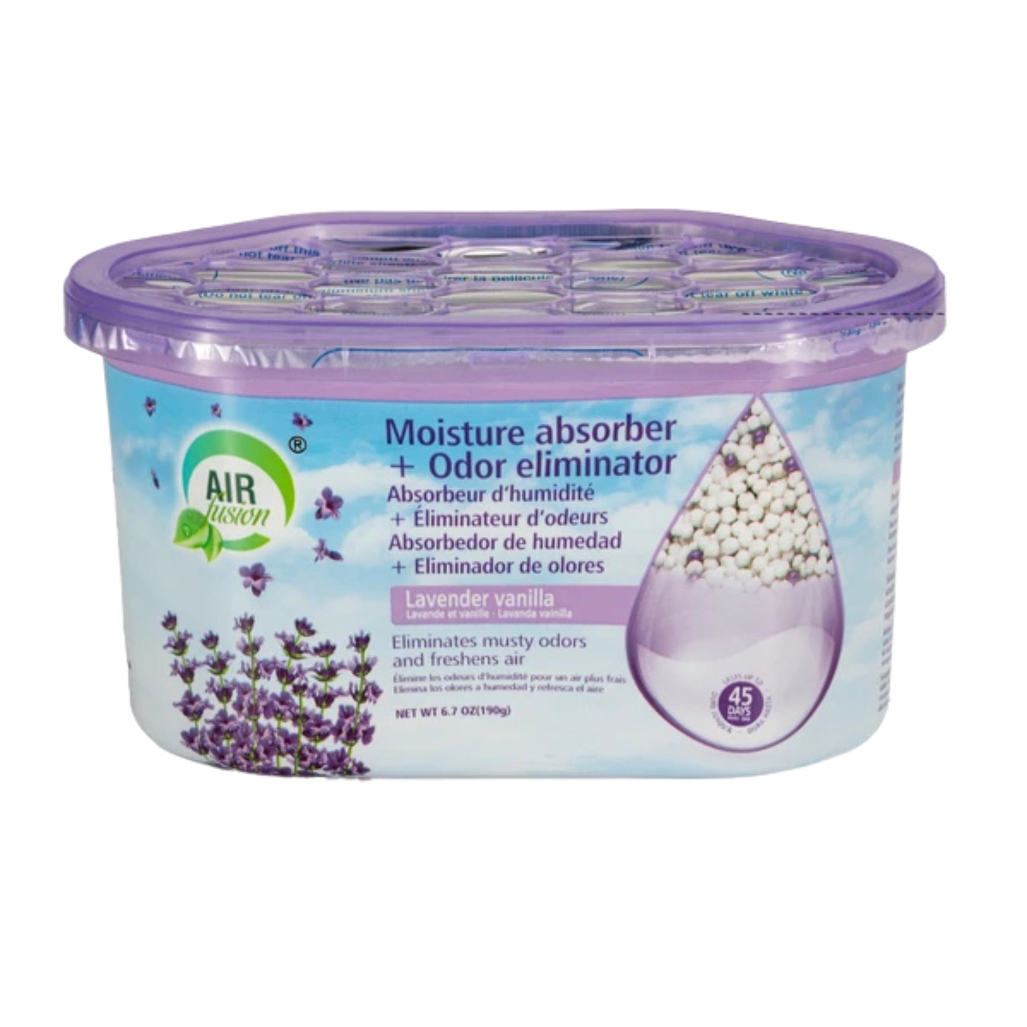 6.7oz Lavender Vanilla Scent Air Fusion Moisture Absorber & Odor Eliminator Air Freshener Odor Eliminator main product image
