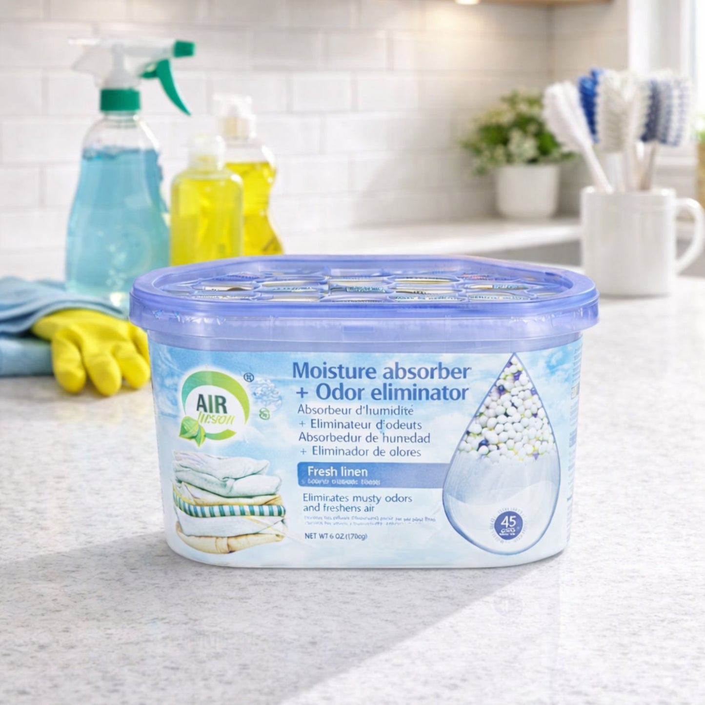 6.7oz Fresh Linen Scent Air Fusion Moisture Absorber & Odor Eliminator Air Freshener Odor Eliminator size and feature image