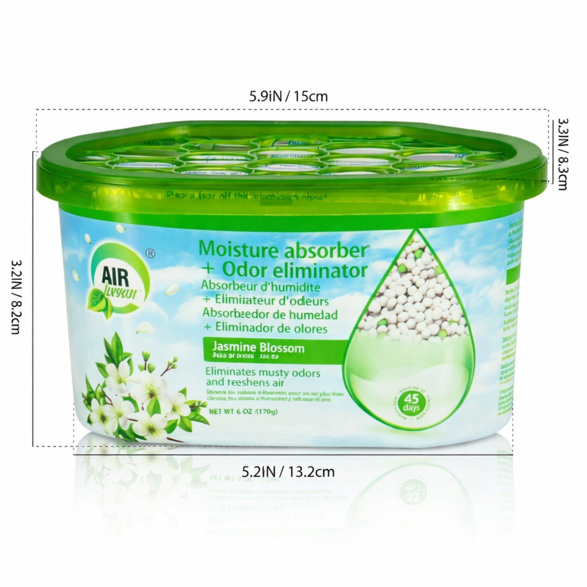 6.7oz Jasmine Blossom Scent Air Fusion Moisture Absorber & Odor Eliminator Air Freshener Odor Eliminator product detail image