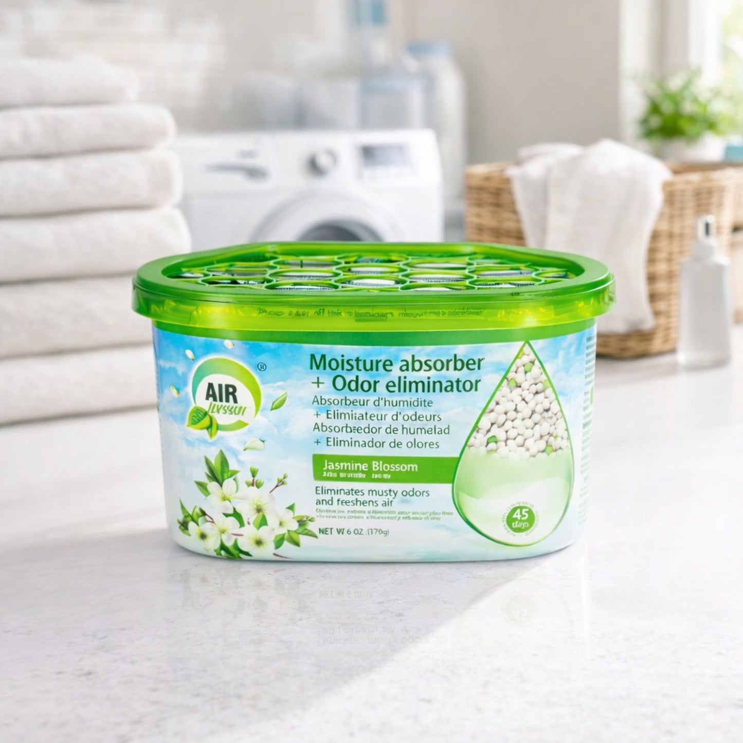 6.7oz Jasmine Blossom Scent Air Fusion Moisture Absorber & Odor Eliminator Air Freshener Odor Eliminator lifestyle use image