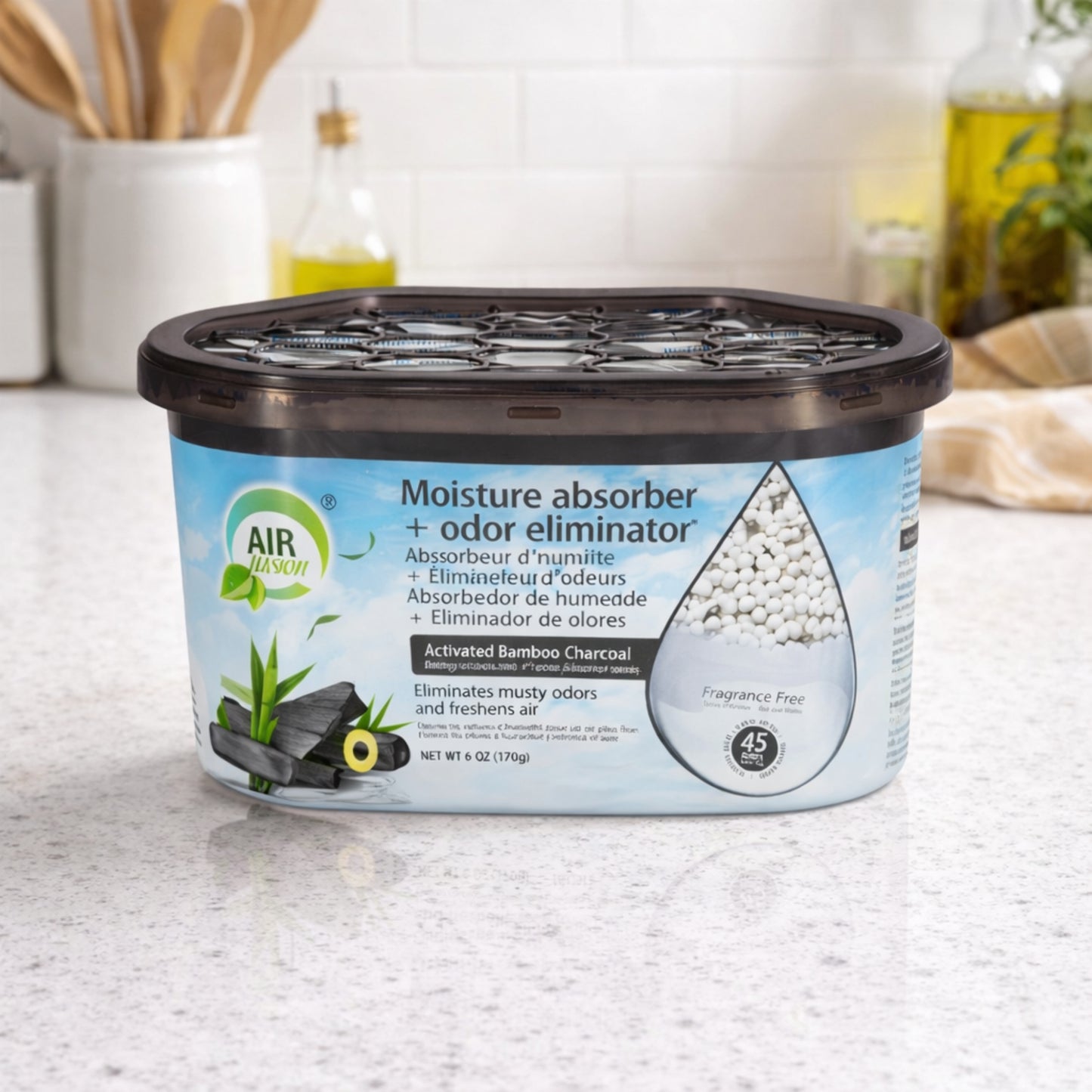 6.7oz Activated Bamboo Charcoal Air Fusion Moisture Absorber & Odor Eliminator Air Freshener Odor Eliminator lifestyle use