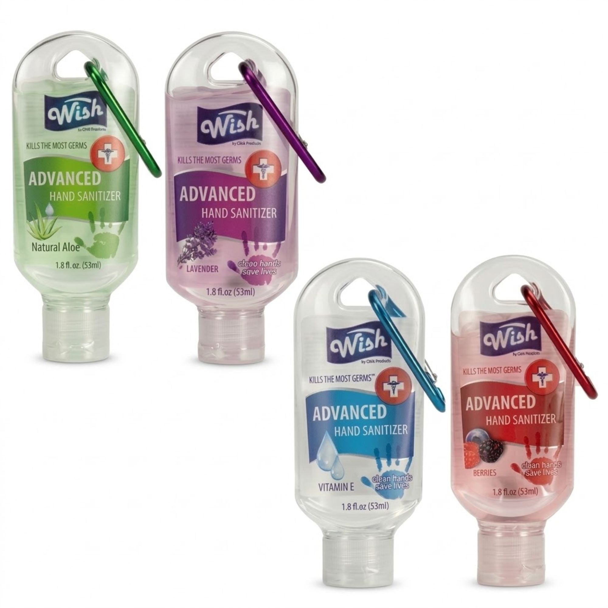 1.8oz Wish Travel Size Hand Sanitizer with Clip main product image