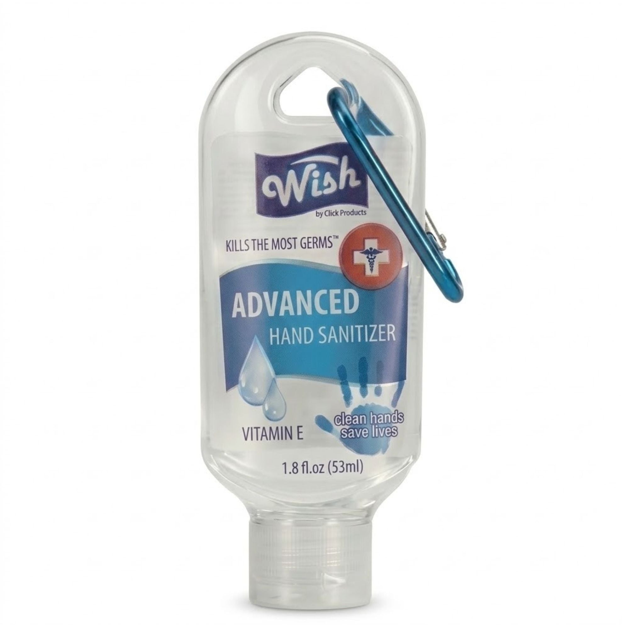 1.8oz Wish Travel Size Hand Sanitizer with Clip lifestyle use image