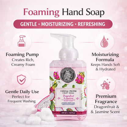 16.9 floz Dragonfruit & Jasmine Chateau Propre Foaming Hand Soap size and feature image