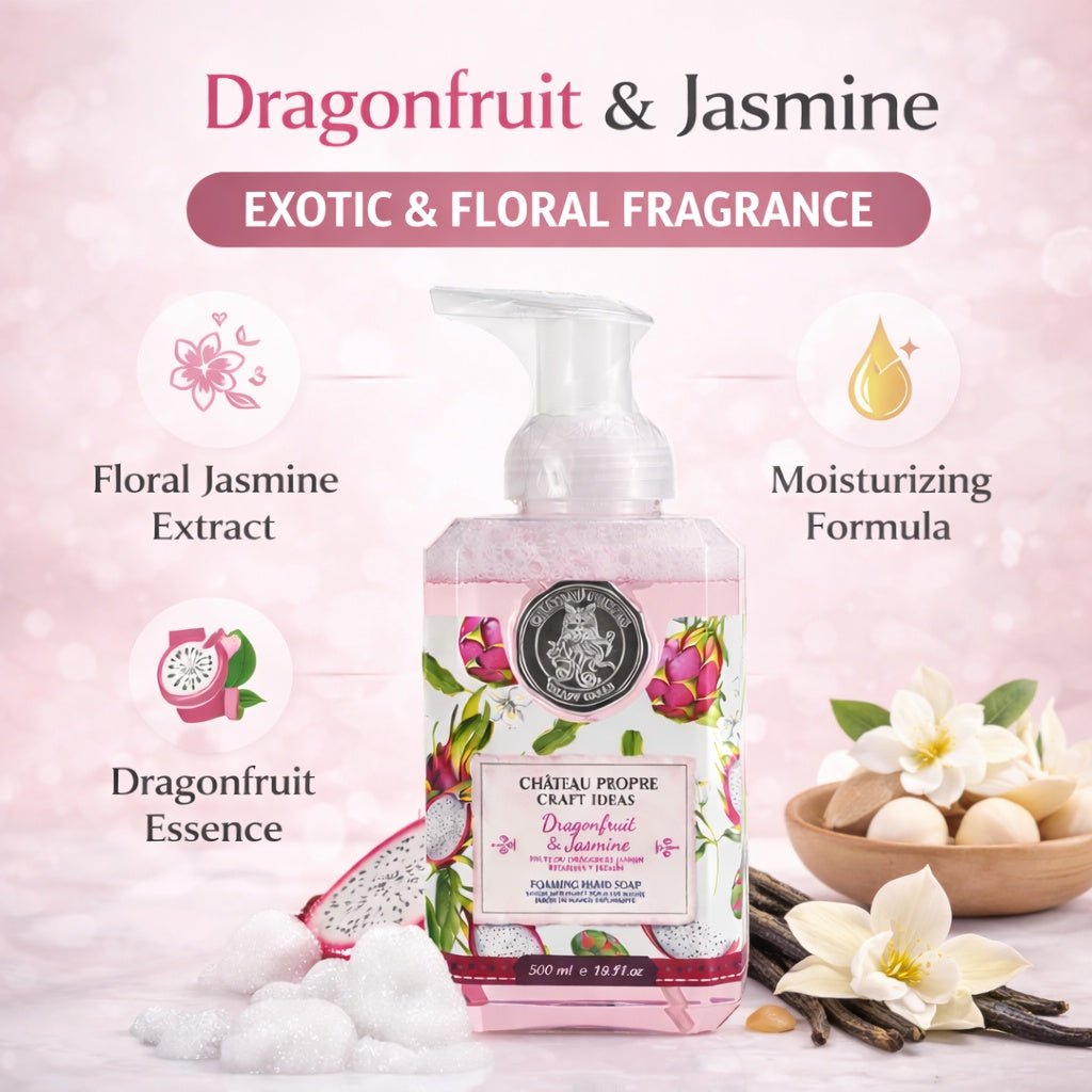 16.9 floz Dragonfruit & Jasmine Chateau Propre Foaming Hand Soap lifestyle use image