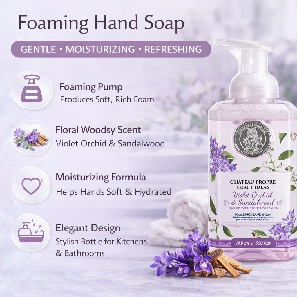 16.9 FL OZ Chateau Propre Violet Orchid & Sandalwood Foaming Hand Soap product detail image