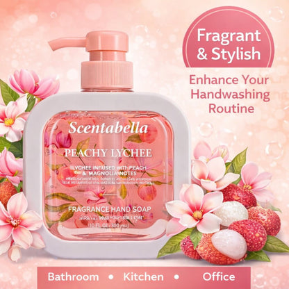 10 FL OZ Peachy Lychee Scentabella Scented Cleansing Hand Soap
