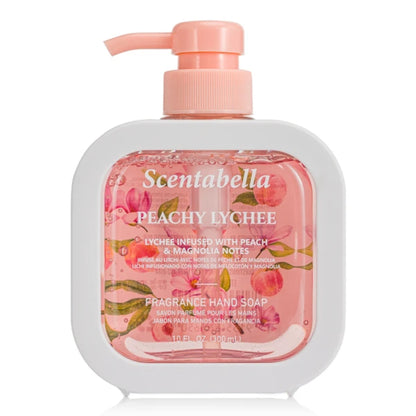10 FL OZ Peachy Lychee Scentabella Scented Cleansing Hand Soap