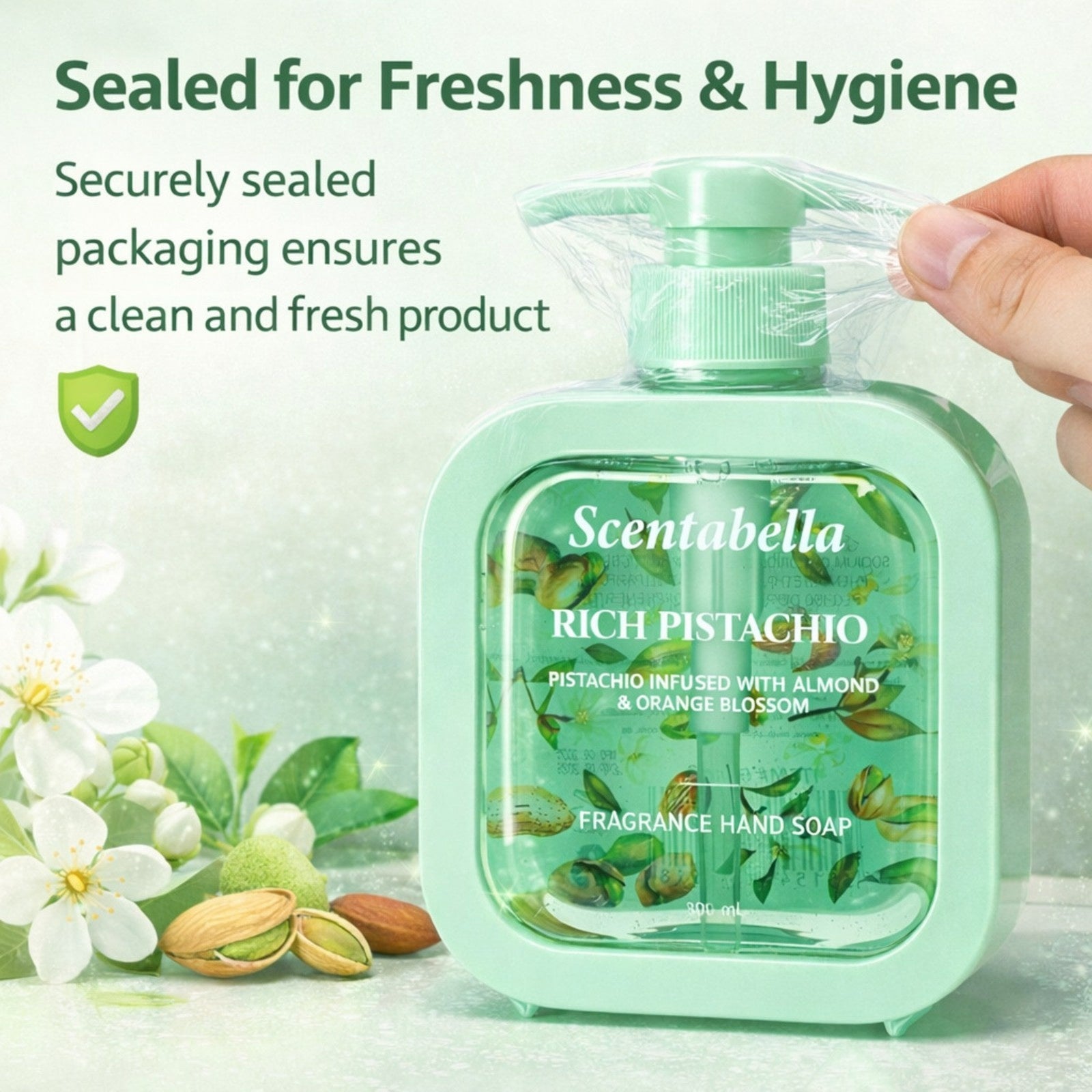 10 FL OZ Rich Pistachio Scented Cleansing Hand Soap Liquid Hand Soap size and feature image