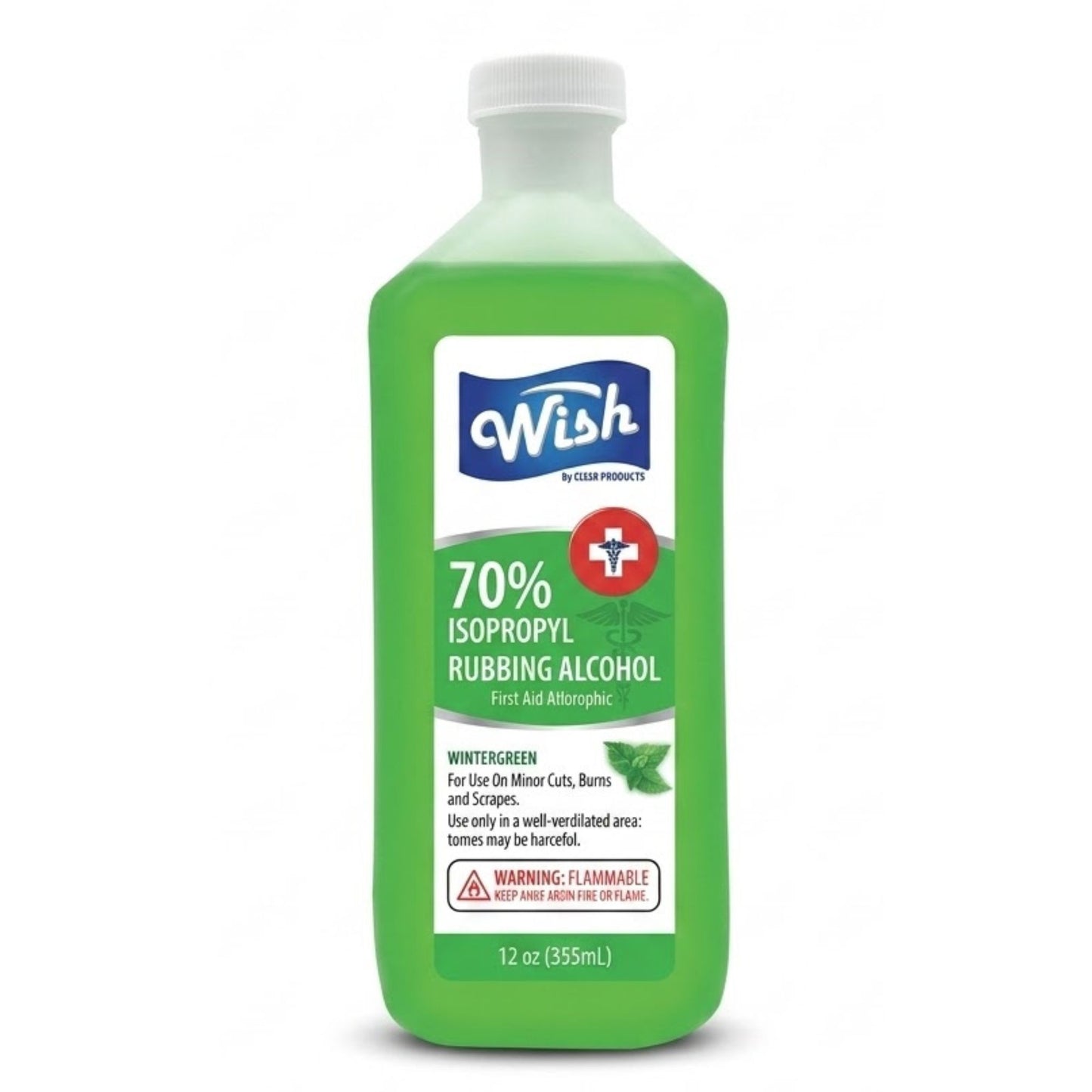 12oz Wish Rubbing Alcohol 70% First Aid Antiseptic First Aid first aid antiseptic main product image