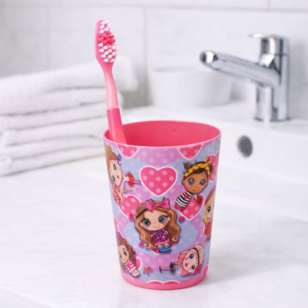 Oral Fusion Kids Toothbrush 3PK w/ Cup Sweet Missy Kids Toothbrush Set product detail image