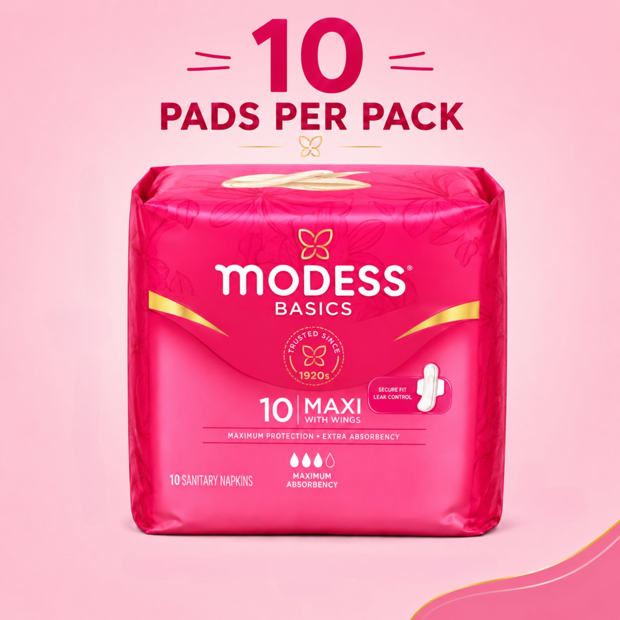 Modess Basics Regular Maxi Pads 10PCS