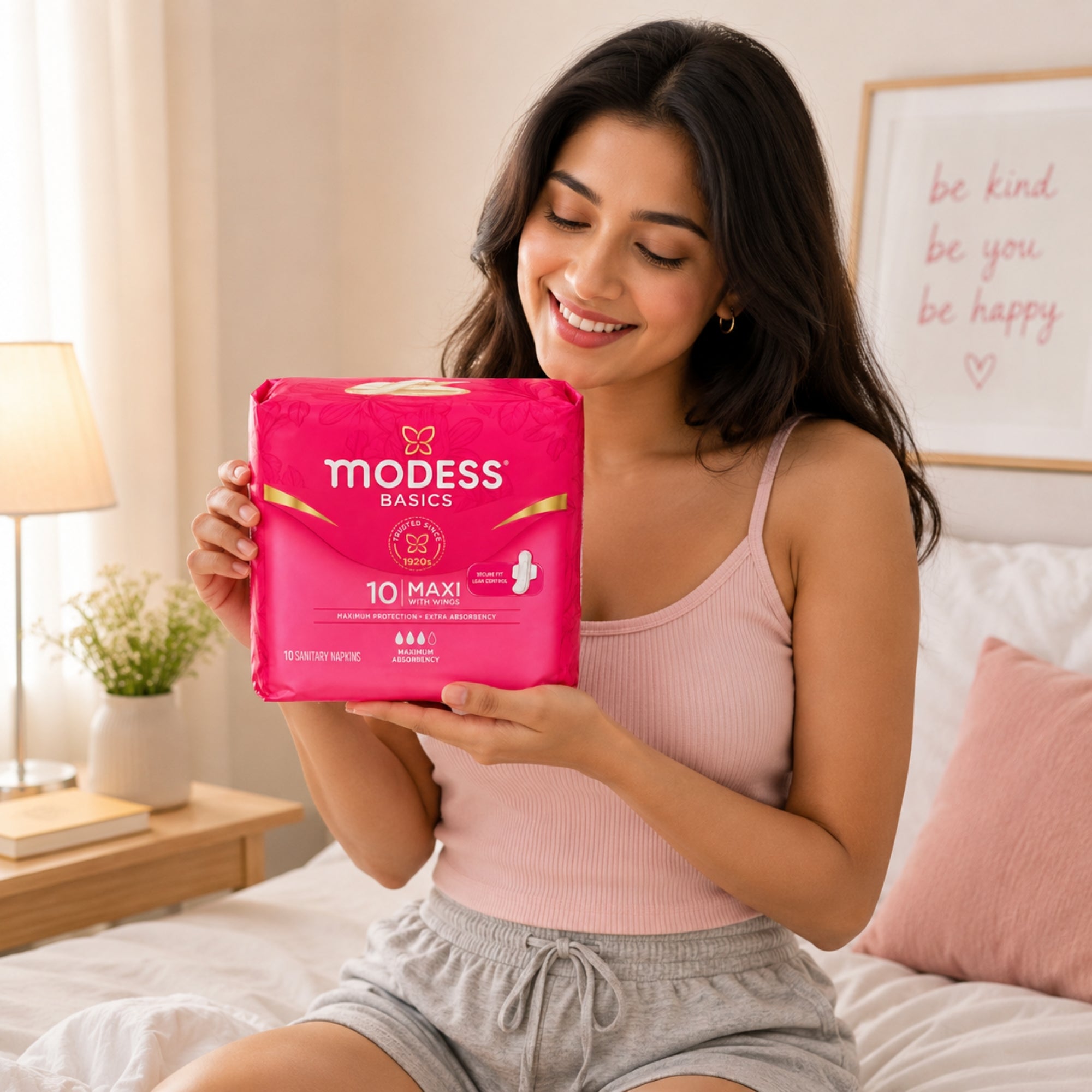 Modess Basics Maxi Sanitary Pads with Wings