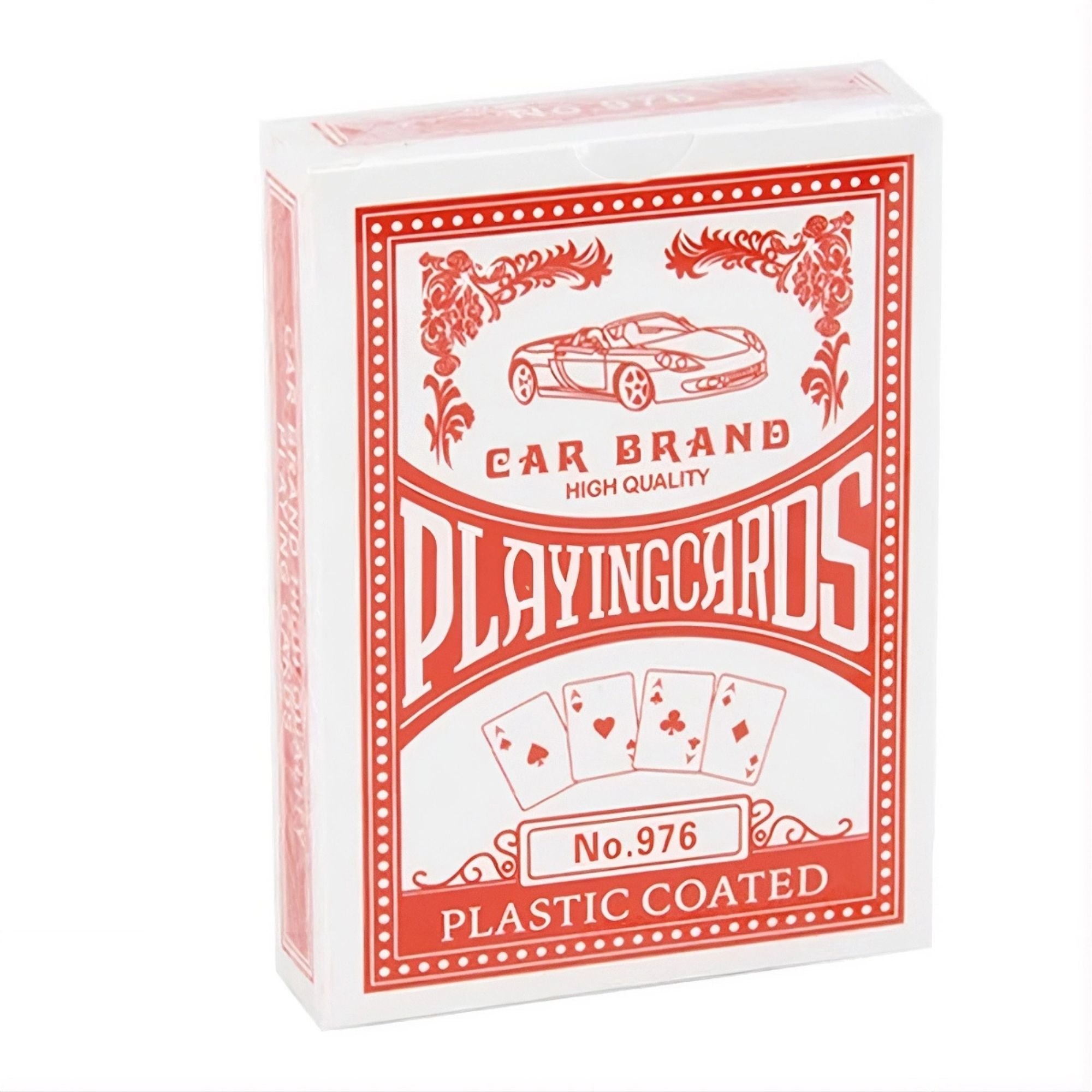 Plastic Coated Red Playing Cards Durable Deck for Games main product image