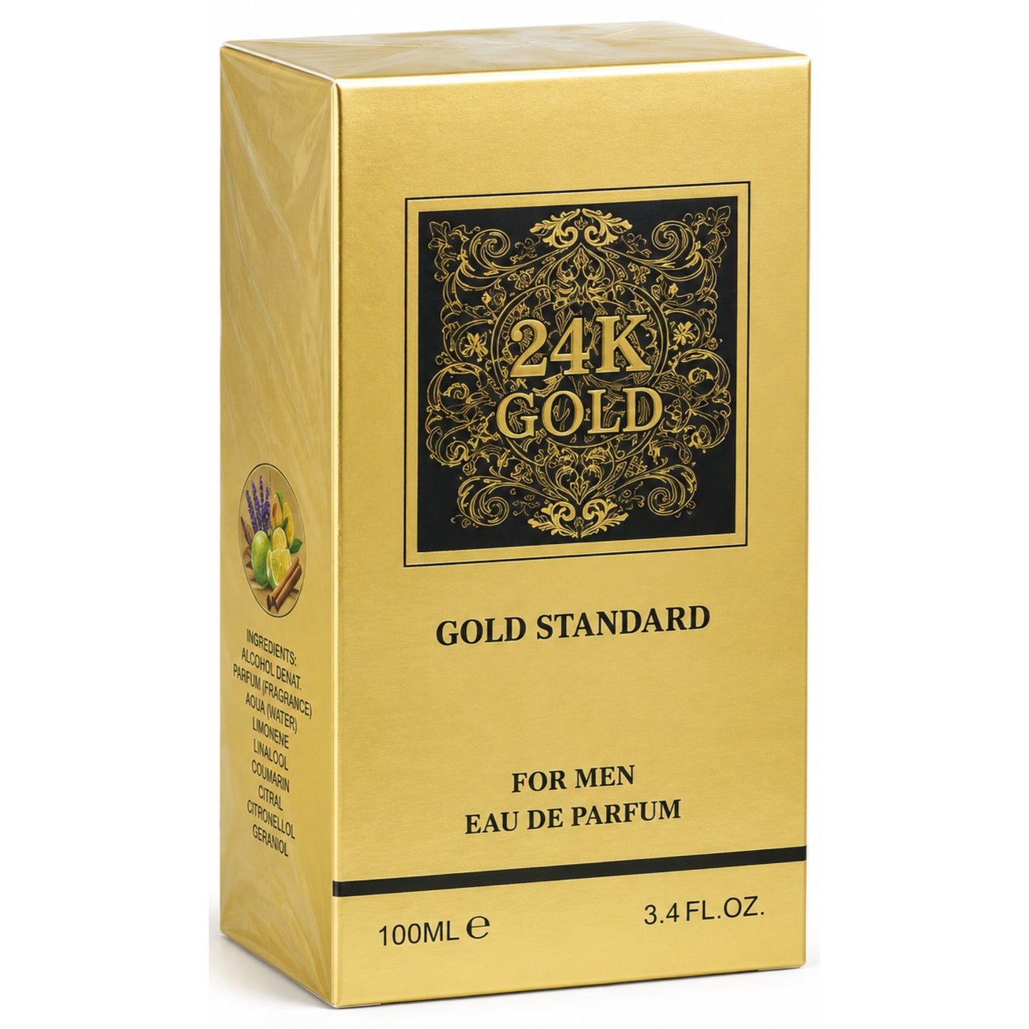 100ml 24K Gold Standard Men's Eau de Parfum Long Lasting