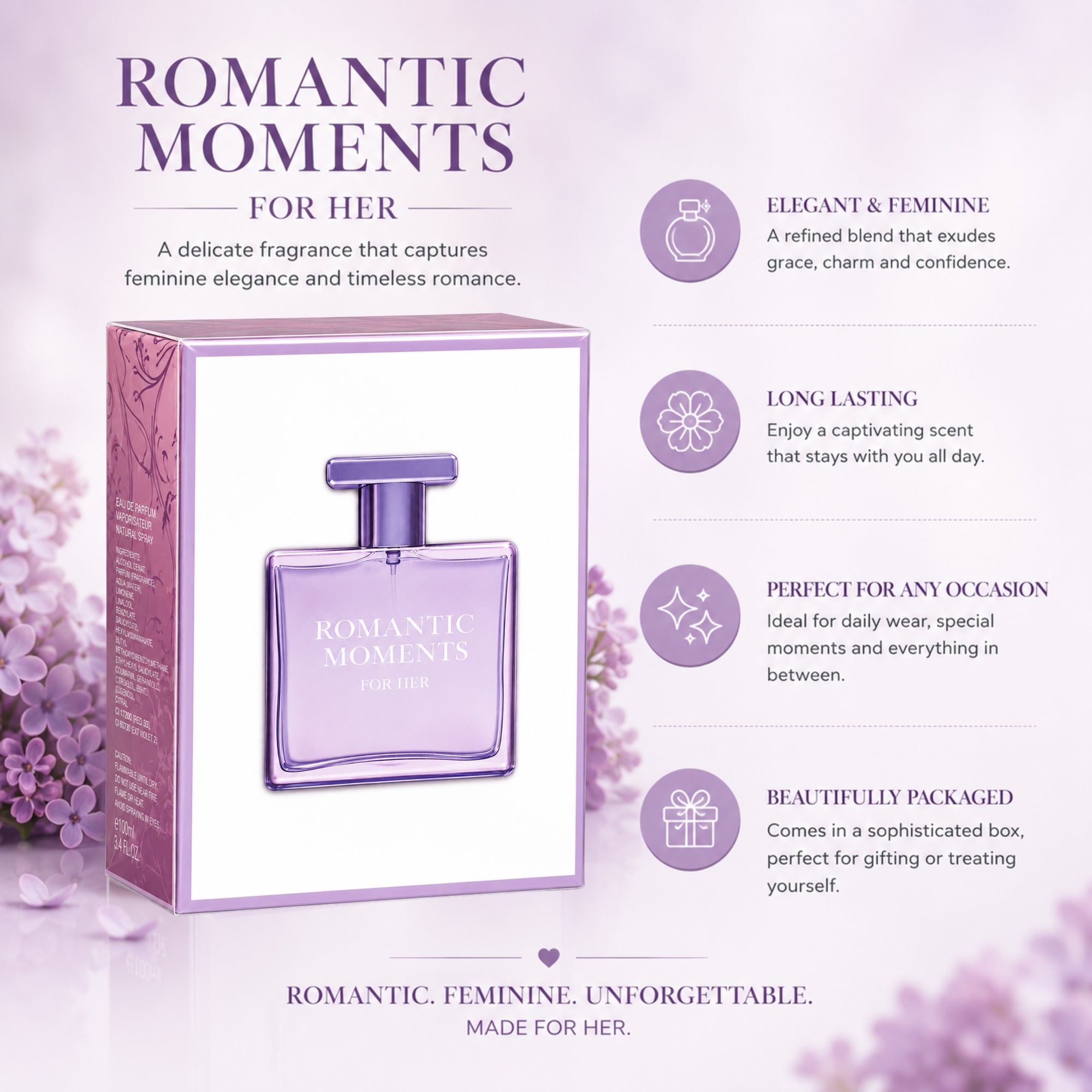 Romantic Moments EDP for Women 100ml Elegant Floral Scent