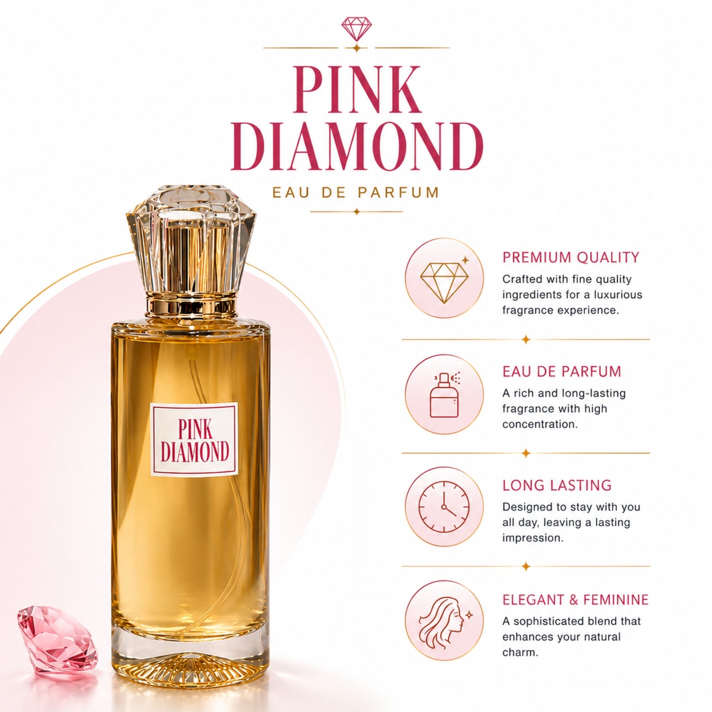 Pink Diamond Perfume for Women 100ml Eau de Parfum