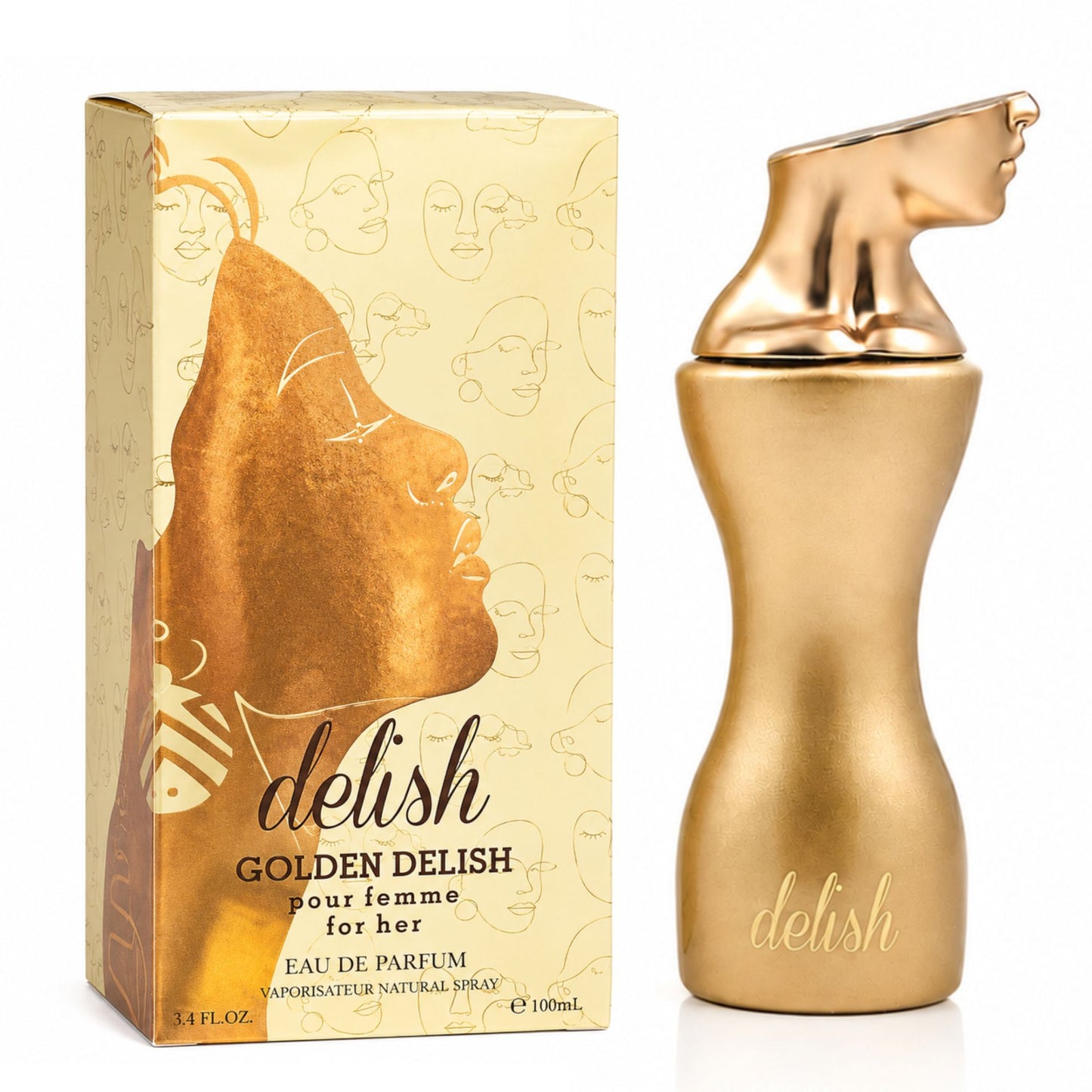 3.4 Fl Oz (100ml) Delish Golden Delish Eau de Parfum for Women