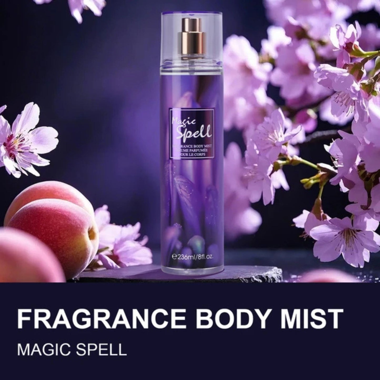 The 8 oz Magic Spell Body Mist is designed to provide a long-lasting fragrance without being overpowering