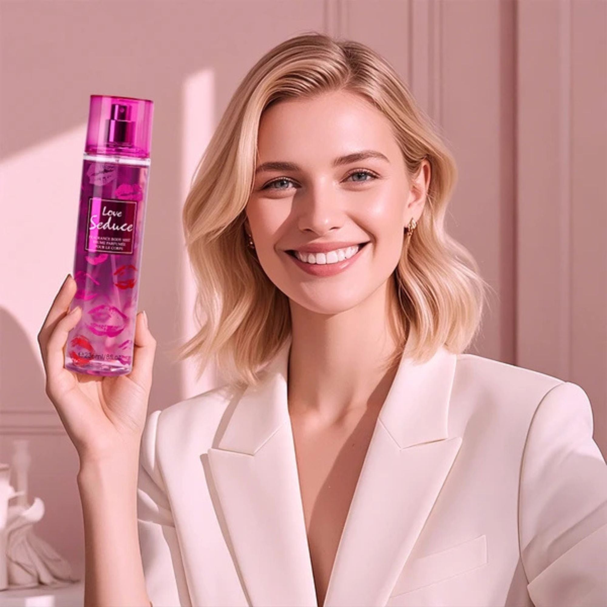 8oz Love Seduce Fragrance Women's Body Mist Spray lifestyle use image