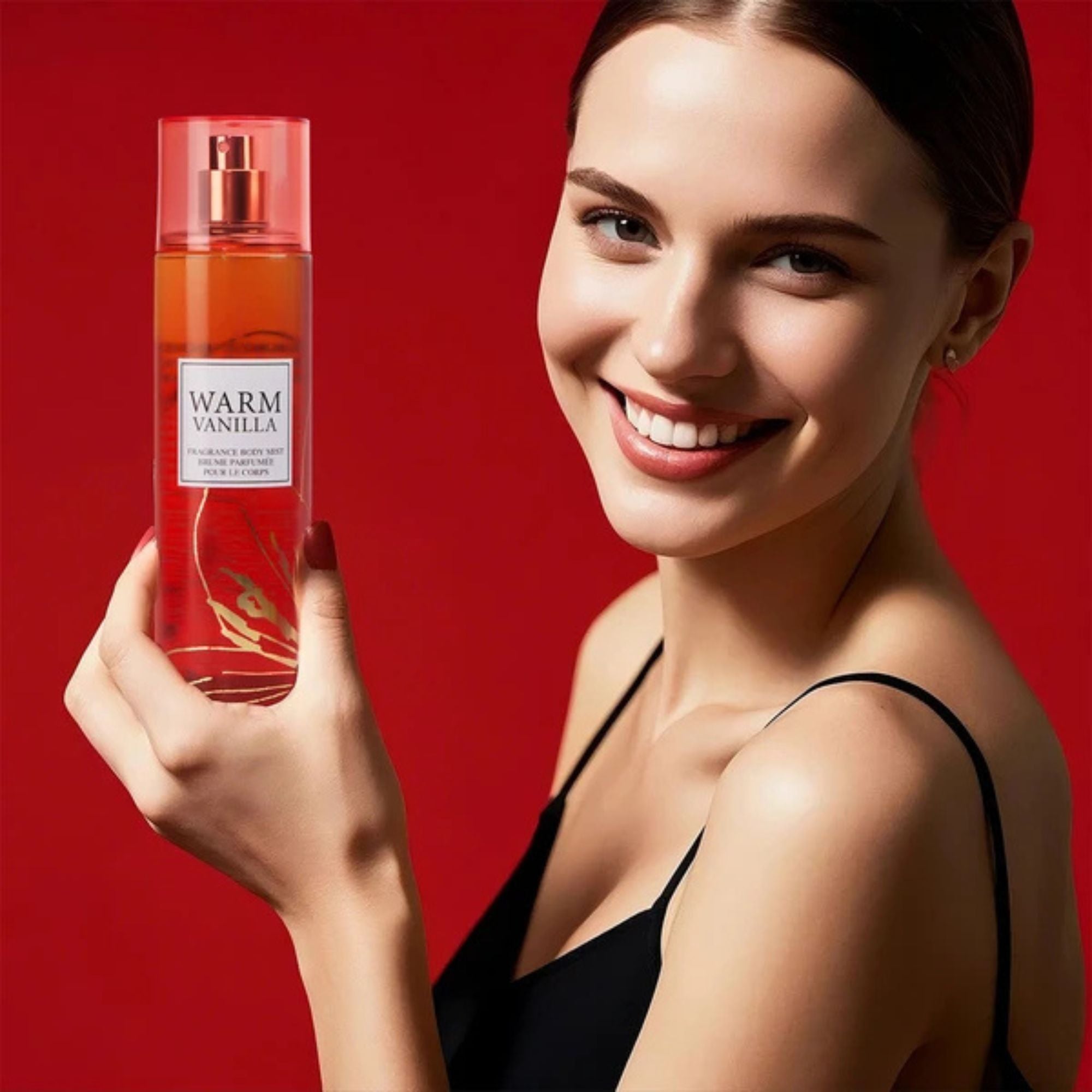 8oz Warm Vanilla Fragrance Women's Body Mist Spray lifestyle use image