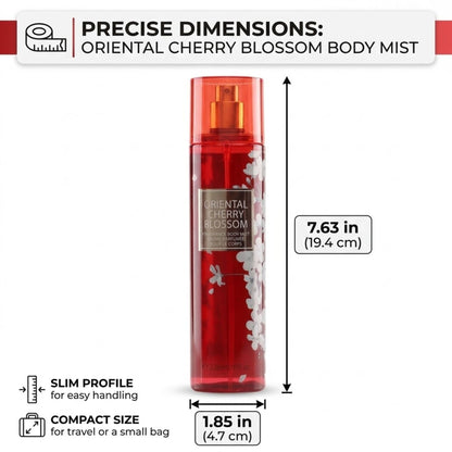 8oz Oriental Cherry Blossom Fragrance Women's Body Mist Spray
